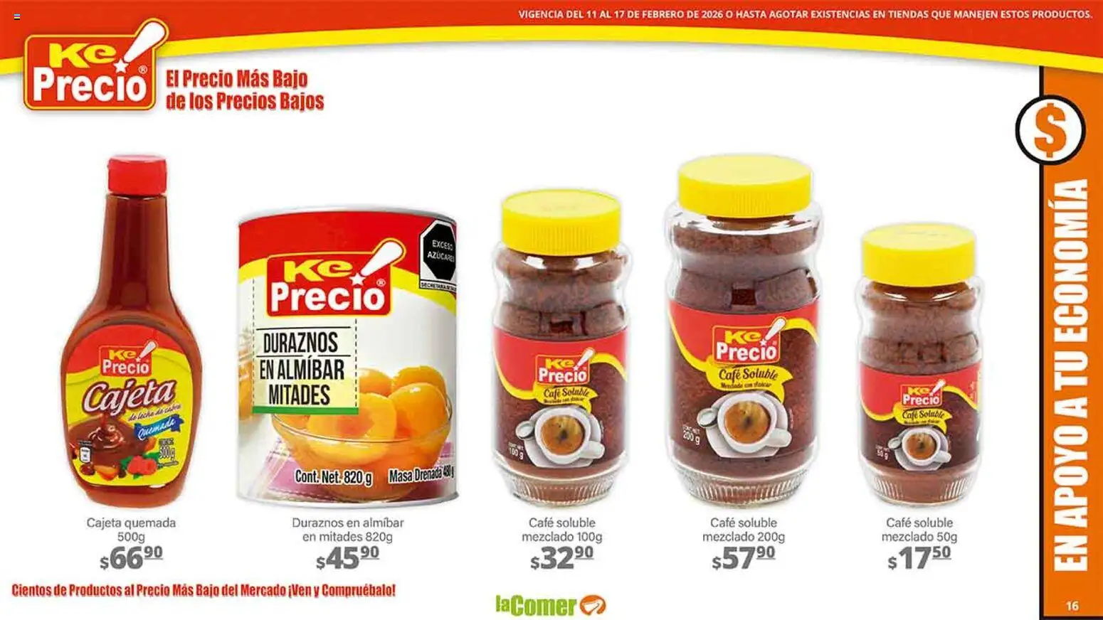 Nuevas ofertas de La Comer válidas en toda la República Mexicana desde el 11.02.2026. ¡Encuentra las mejores ofertas en La Comer folleto! | Página: 16 | Productos: Café