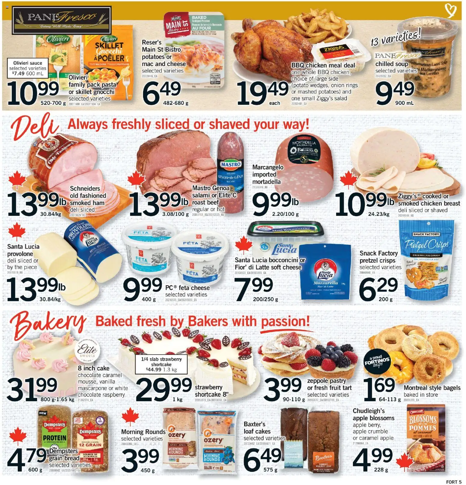 Fortinos flyer valid from 08.01.2026 | Page: 6 | Products: Pasta, Cheese, Salami, Ham