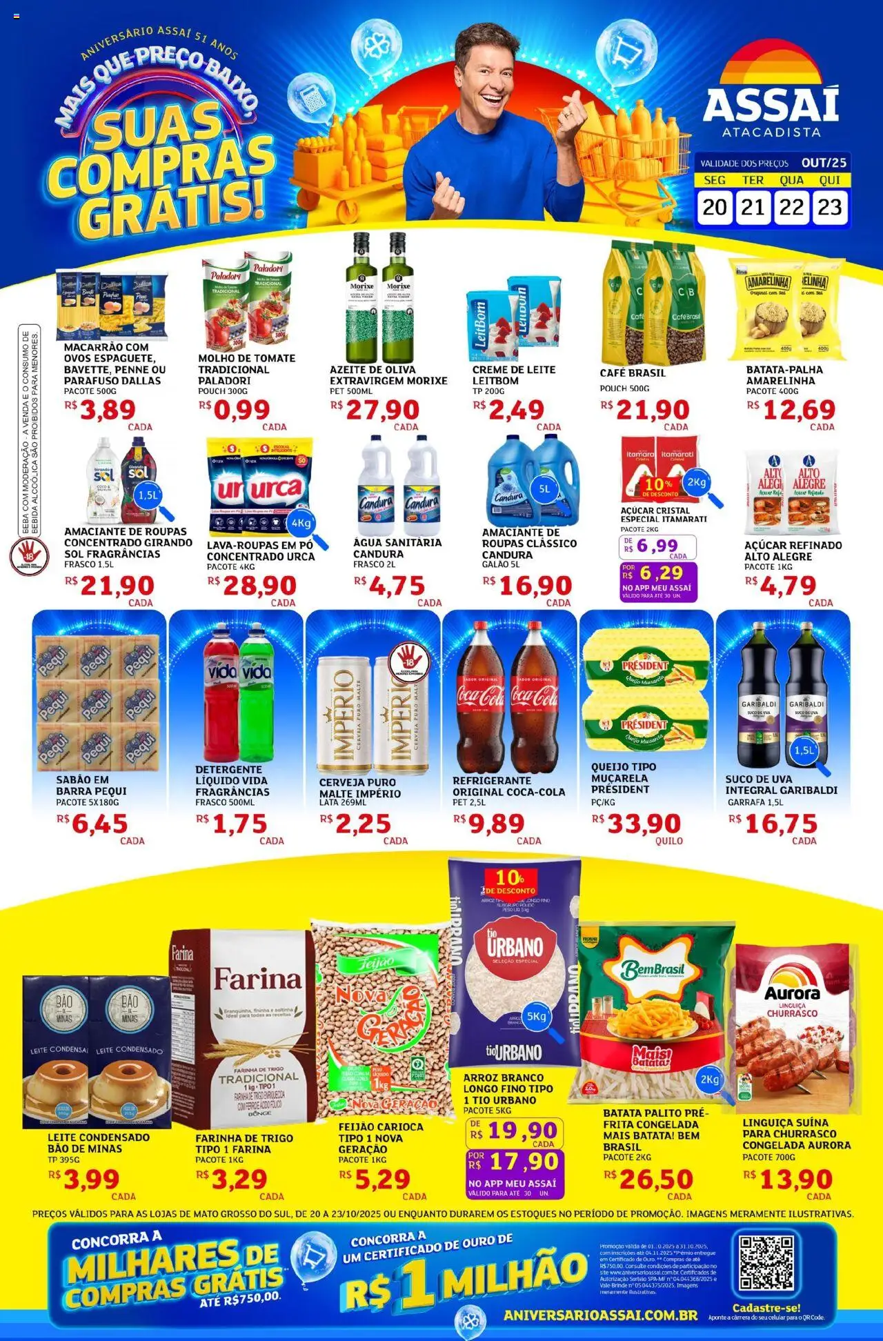 Assaí Atacadista Folheto - válido de 20.10.2025 | Página: 1 | Produtos: Amaciante de roupas, Cerveja, Refrigerante, Sal