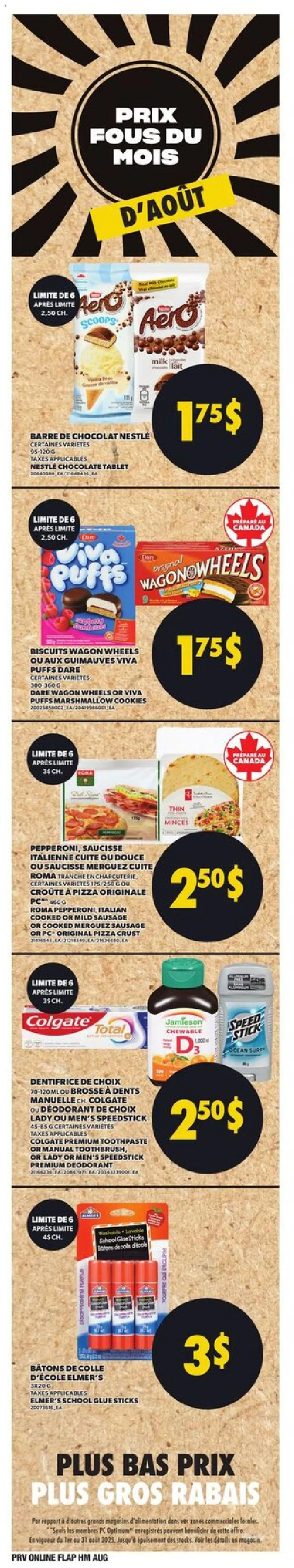 Provigo flyer valid from 14.08.2025 | Page: 5 | Products: Cookies, PC, Milk, Chocolate