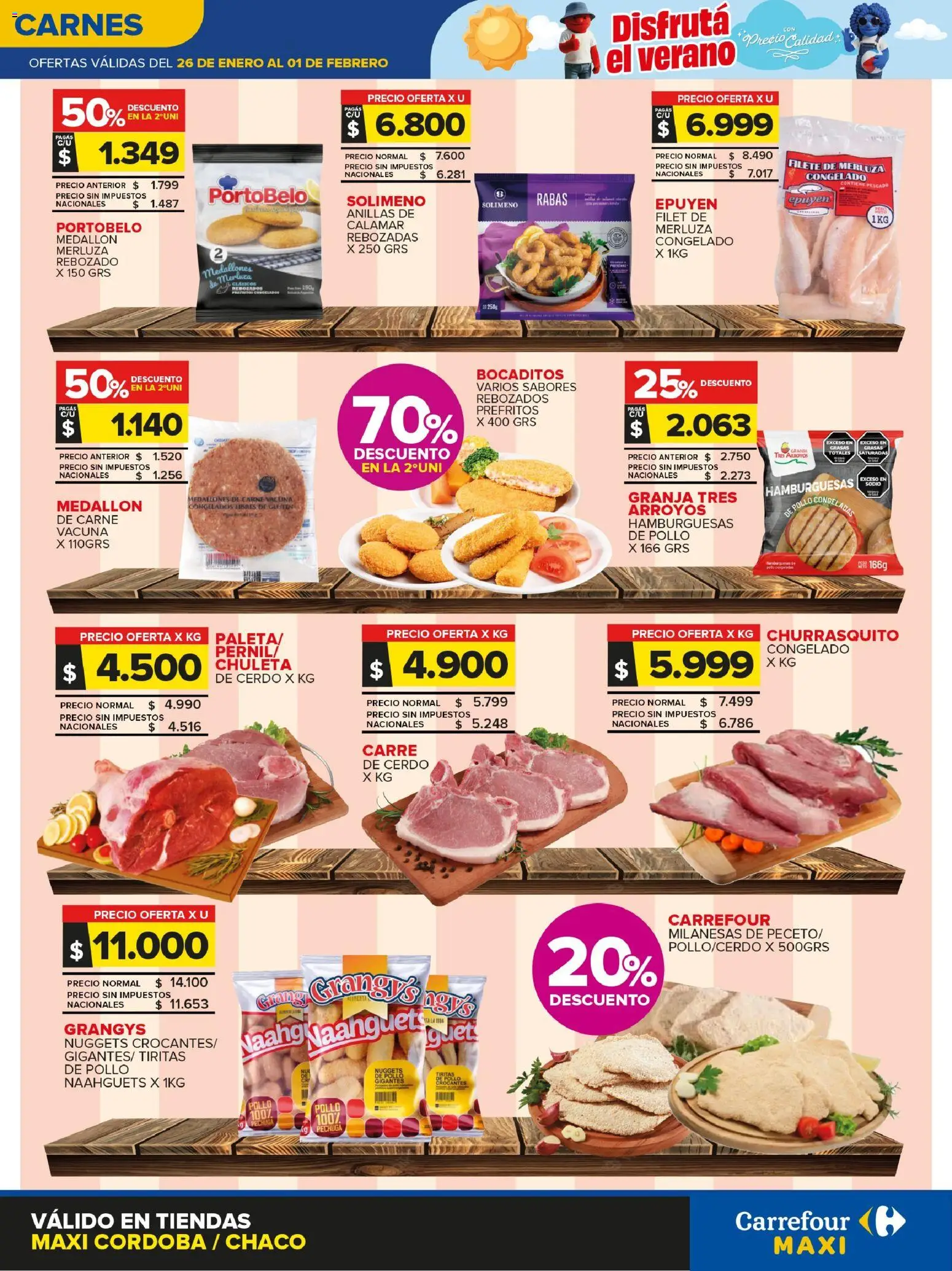 Carrefour - Frutas y Verduras  │ válido desde el 26.01.2026 | Página: 2 | Productos: Pollo, Pescado, Cerdo