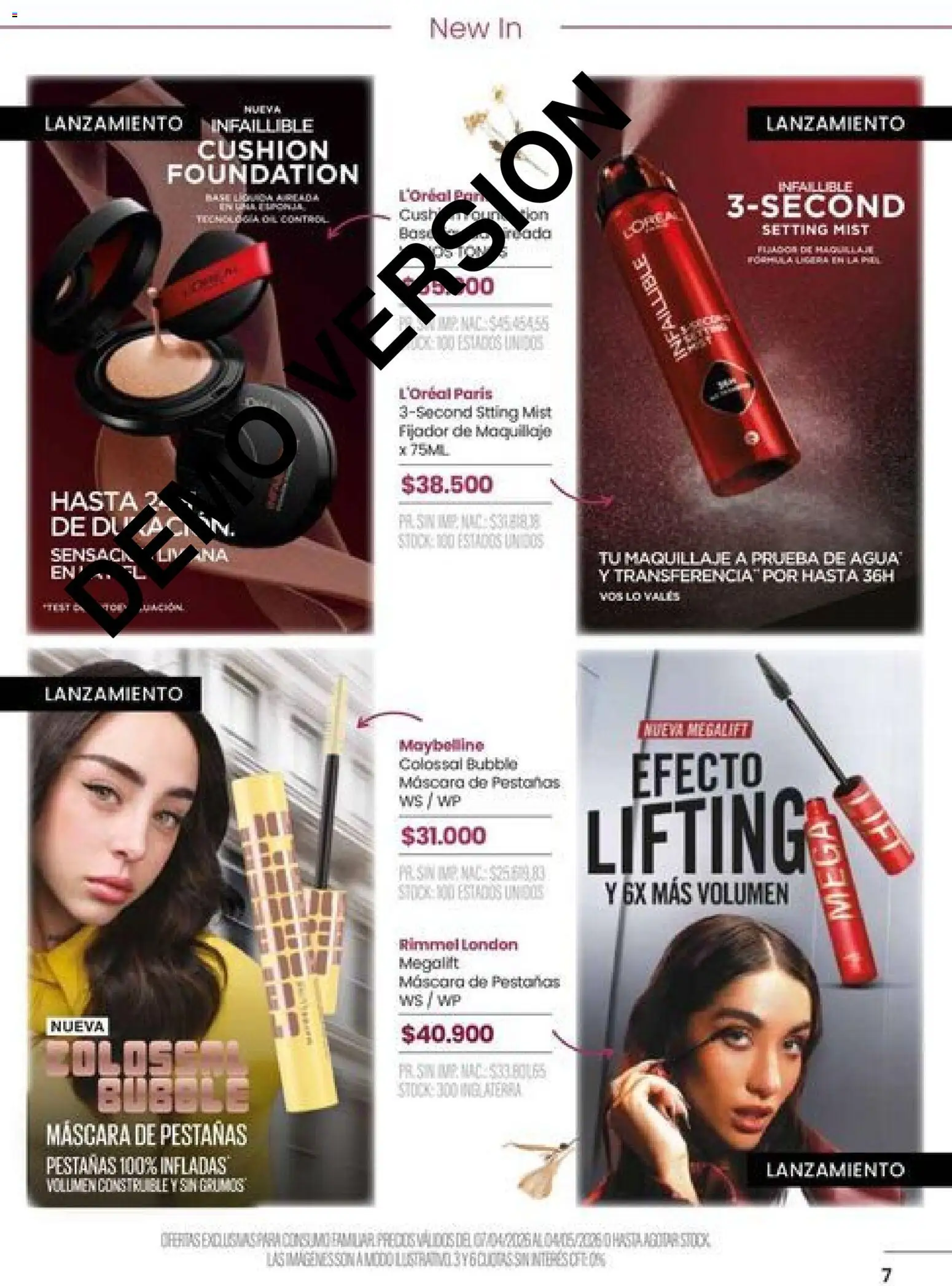 Pigmento catálogo │ válido desde el 07.04.2026 | Página: 7 | Productos: Maquillaje, Máscara, Fijador, Agua