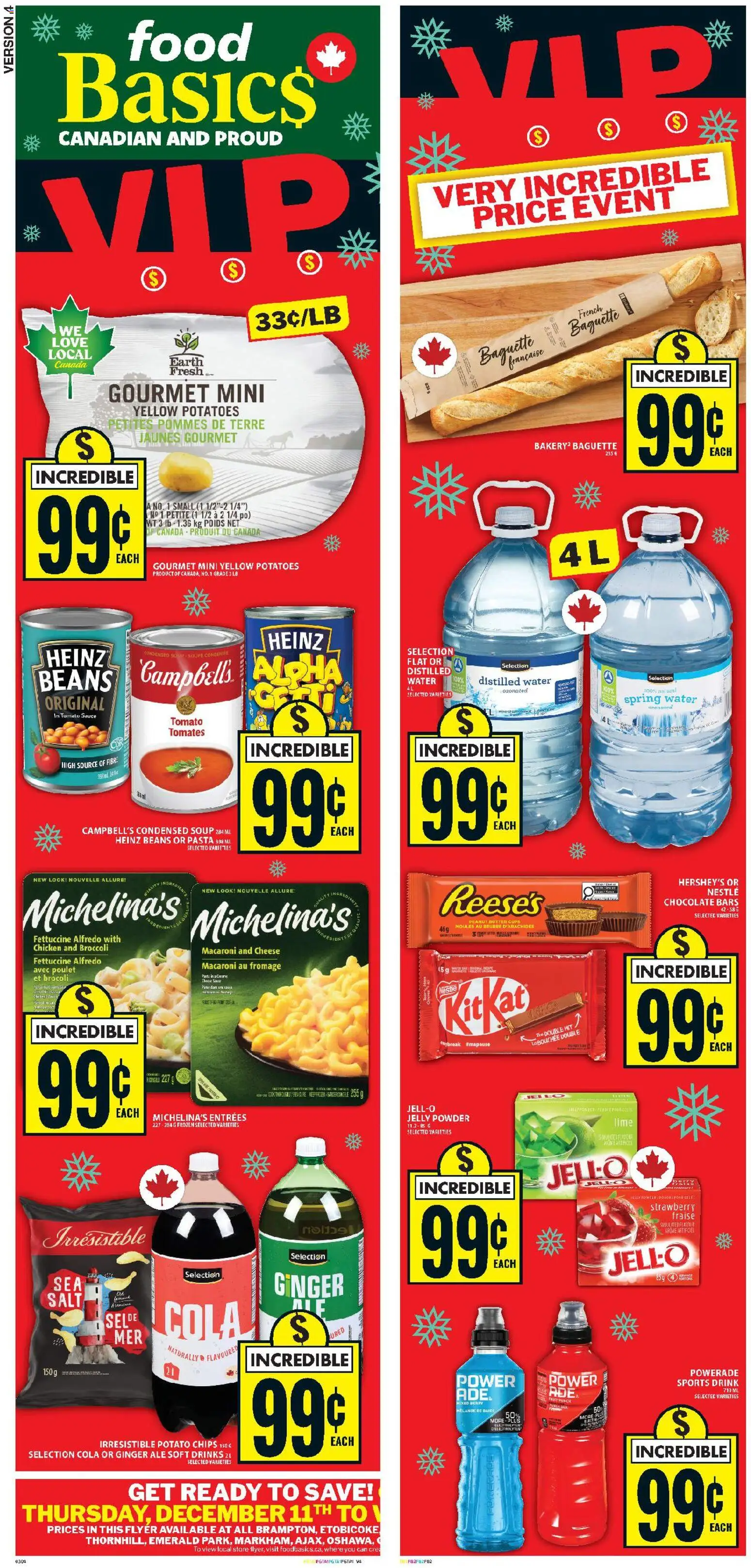 Food Basics flyer valid from 11.12.2025 | Page: 2 | Products: Chips, Butter, Cheese, Chicken