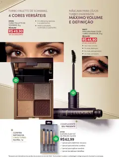 Eudora - Revista 6/2026 - Pré-Visualização do folheto da loja Eudora, válido de 01.04.2026 | Página: 28 | Produtos: Pincel, Máscara para cílios