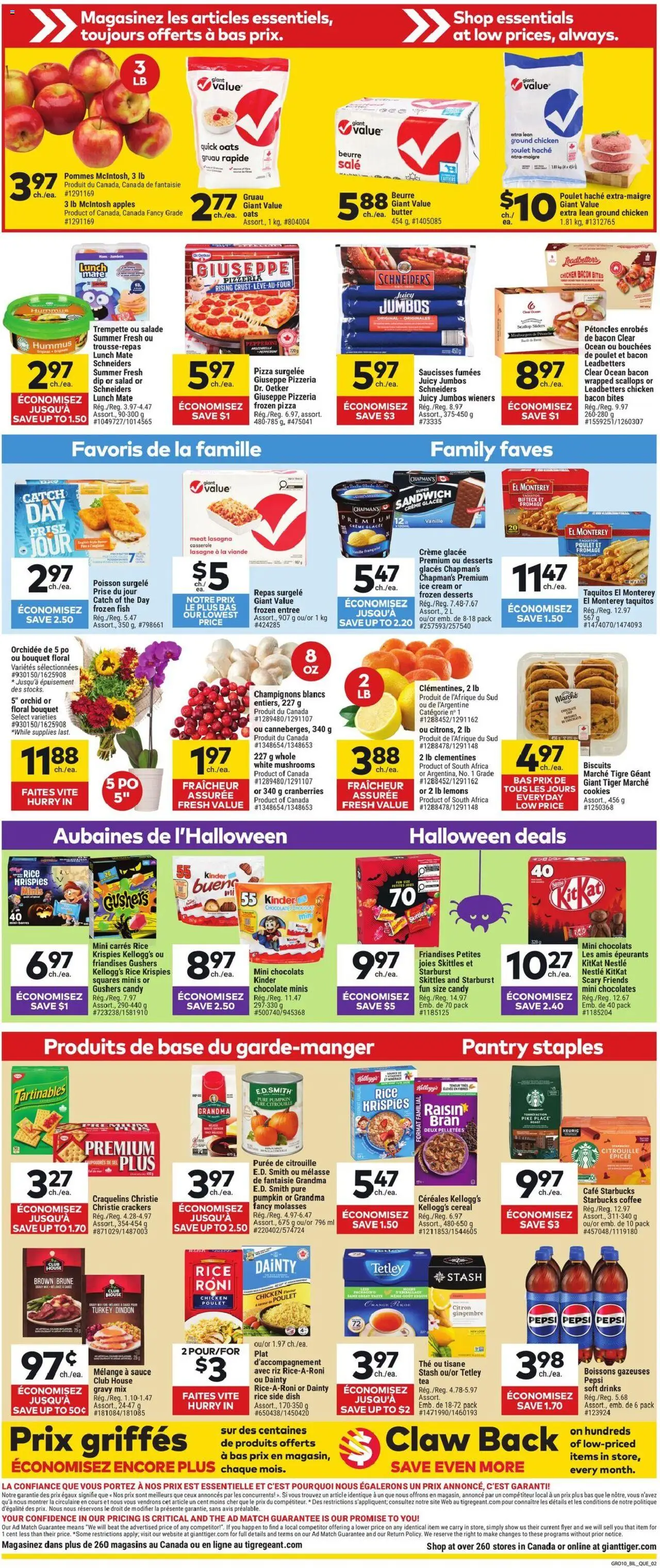 Giant Tiger flyer valid from 08.10.2025 | Page: 2 | Products: Cream, Ice cream, Chocolate, Pizza