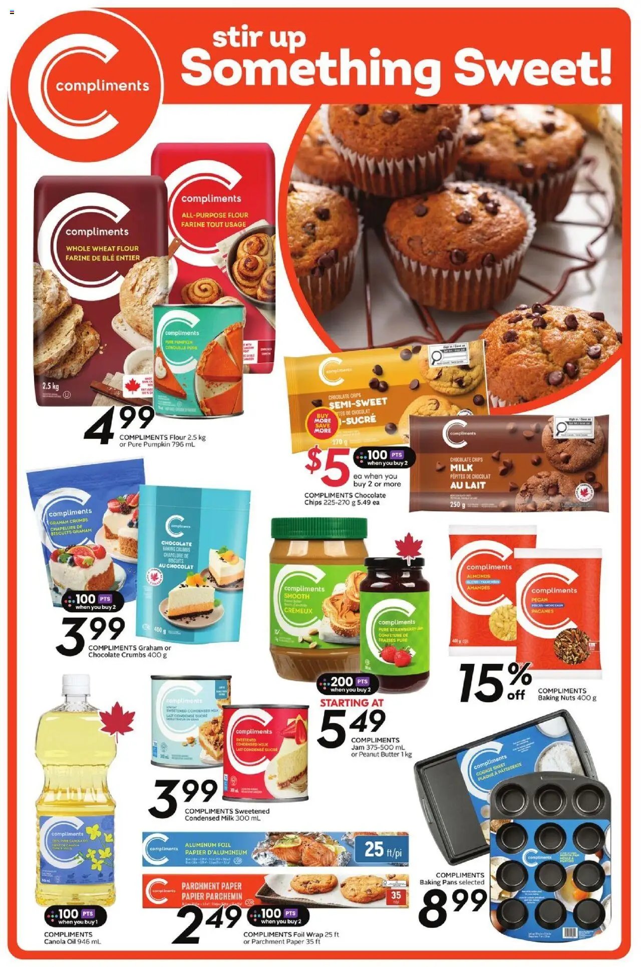 Sobeys flyer valid from 25.09.2025 | Page: 19 | Products: Chips, Milk, Butter, Chocolate