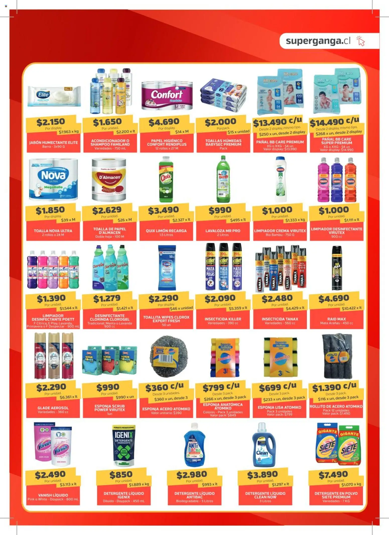 Super Ganga ofertas  │ válido desde el 17.02.2026 | Página: 7 | Productos: Limpiador, Polvo, Acondicionador, Jabón