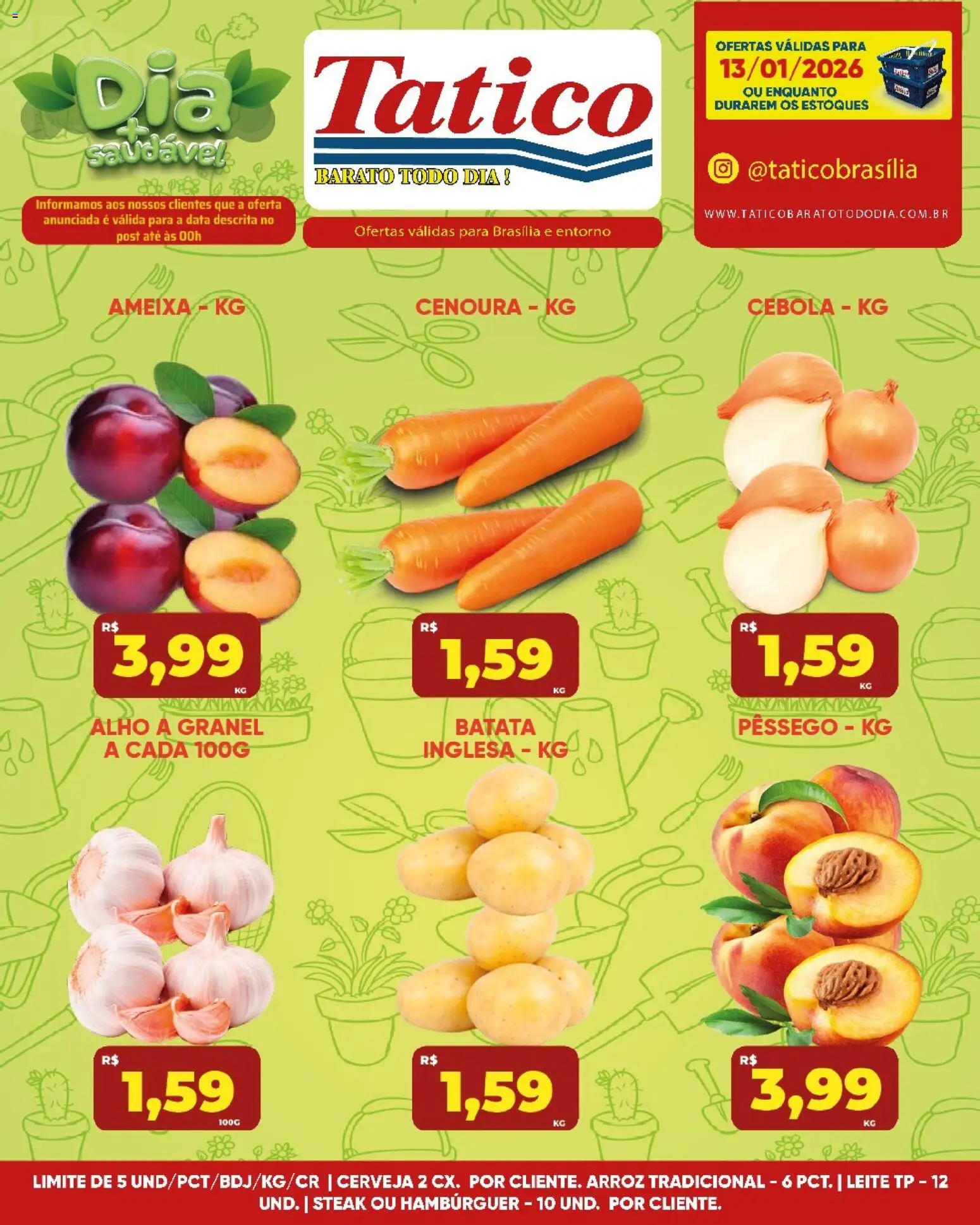Tatico Folheto - válido de 14.01.2026 | Página: 29 | Produtos: Cebola, Leite, Cenoura, Hambúrguer