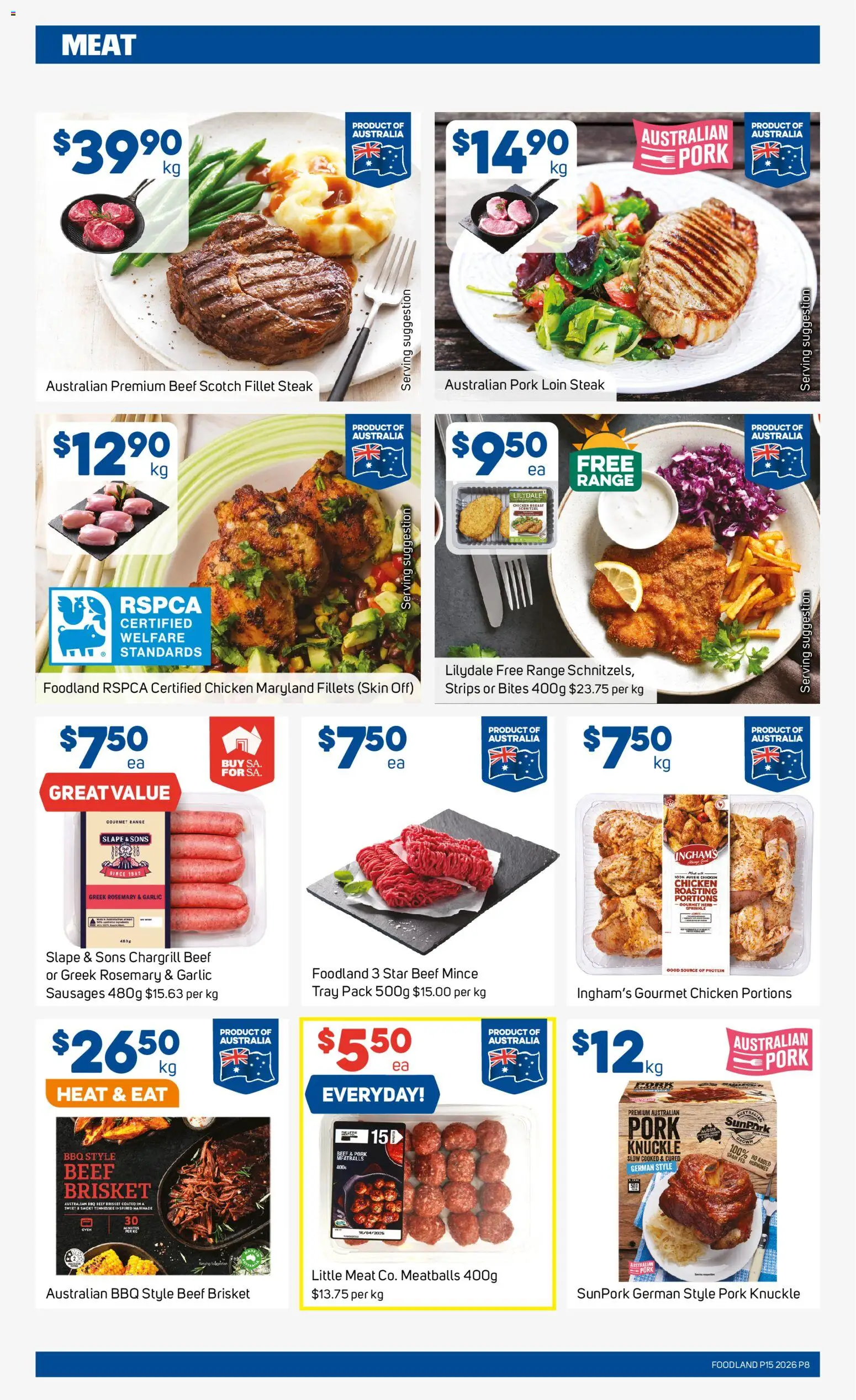 Foodland catalogue - valid from 08.04.2026 | Page: 8 | Products: Chicken, Beef, Meat, Scotch