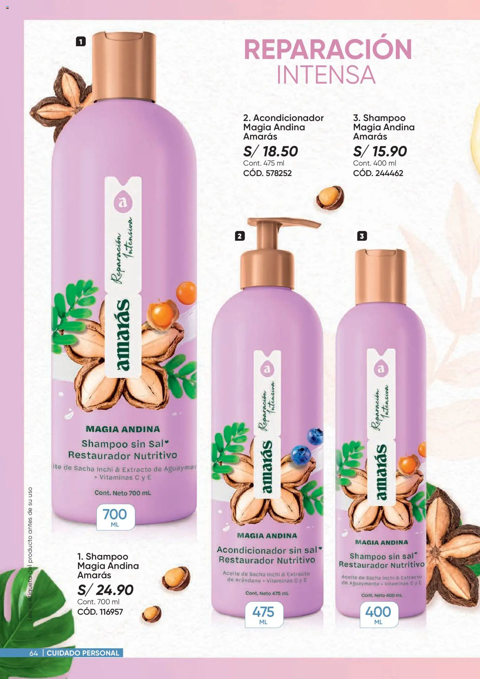 Catálogo Azzorti válido desde 26.01.2026 | Página: 64 | Productos: Shampoo, Acondicionador, Aceite