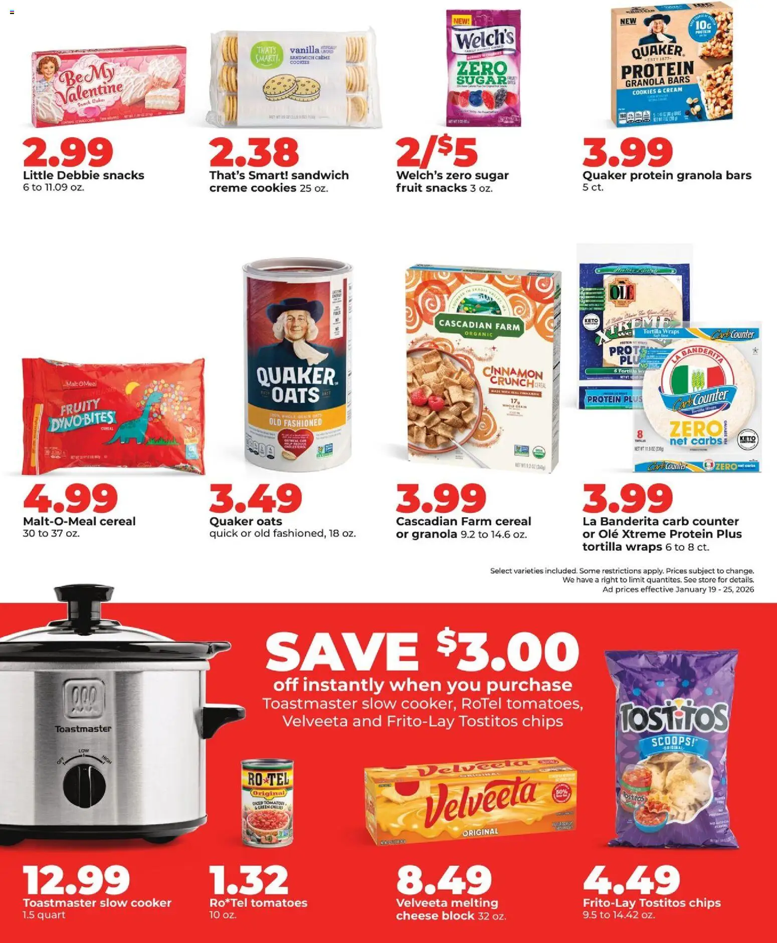 HyVee Weekly Ad - valid from 19.01.2026 | Page: 22 | Products: Tomatoes, Cream, Cookies, Sugar