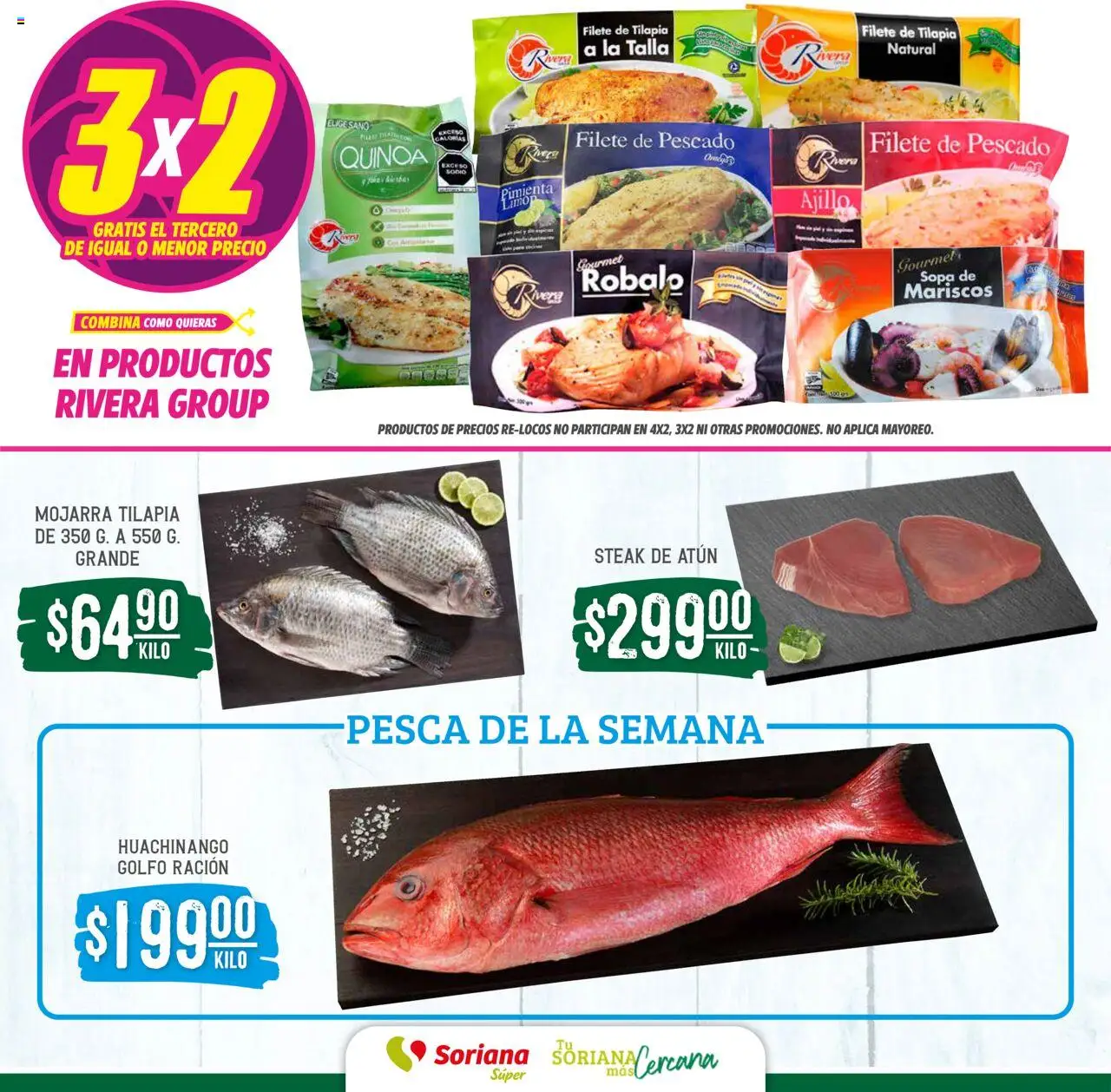 Nuevas ofertas de Soriana válidas en toda la República Mexicana desde el 29.07.2025. ¡Encuentra las mejores ofertas en Soriana - Martes y Miércoles del Campo Súper: Ags, Nay, Jal, Qro, Col, Mich, Gto, Hgo, Tlax, Mor, Pue, Gro, Oax, Edo. de Mex, Vall! | Página: 6 | Productos: Atún, Sopa, Pimienta