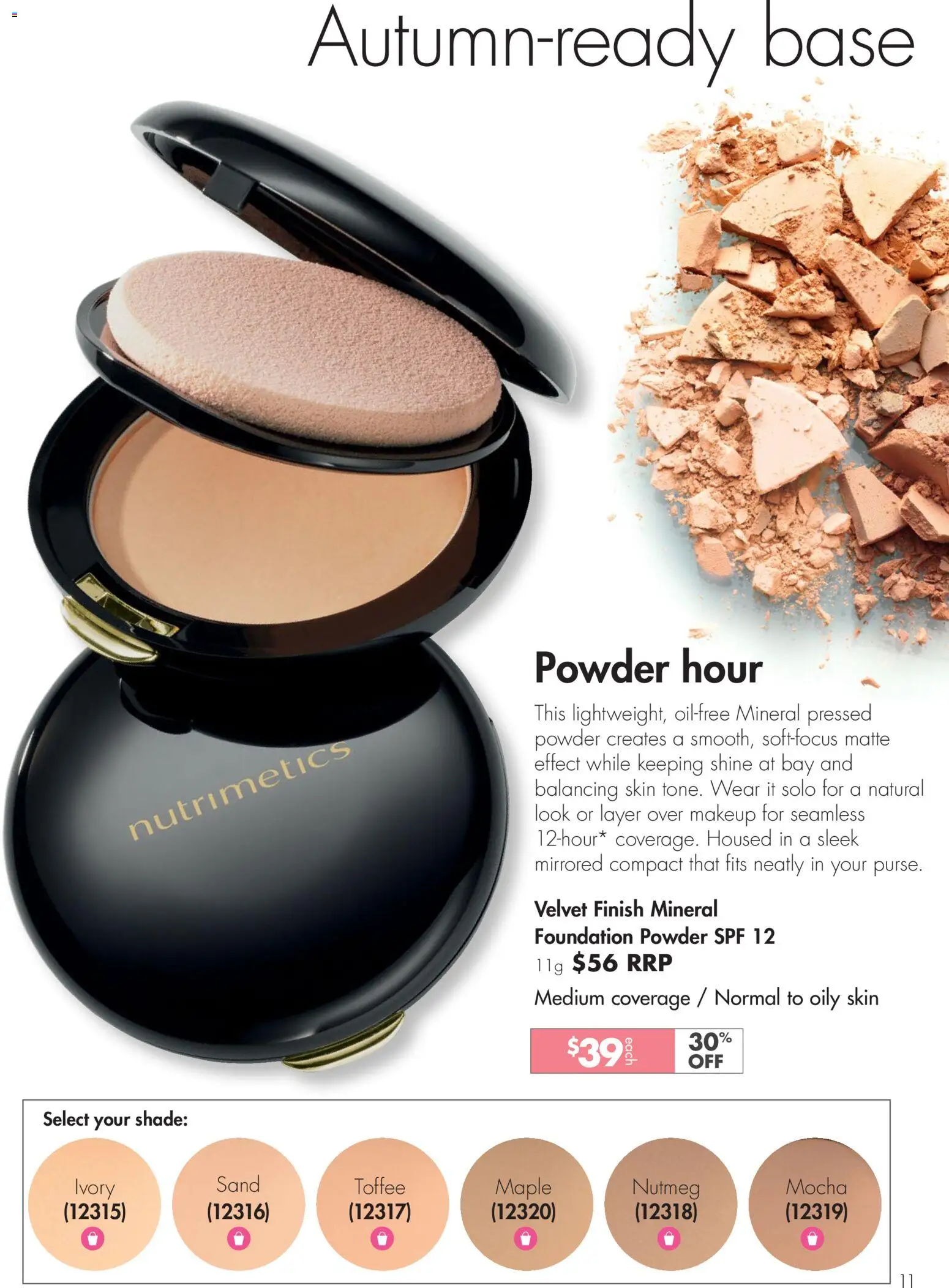 Nutrimetics catalogue - valid from 26.02.2026 | Page: 11 | Products: Powder, Makeup, Nutmeg, Foundation