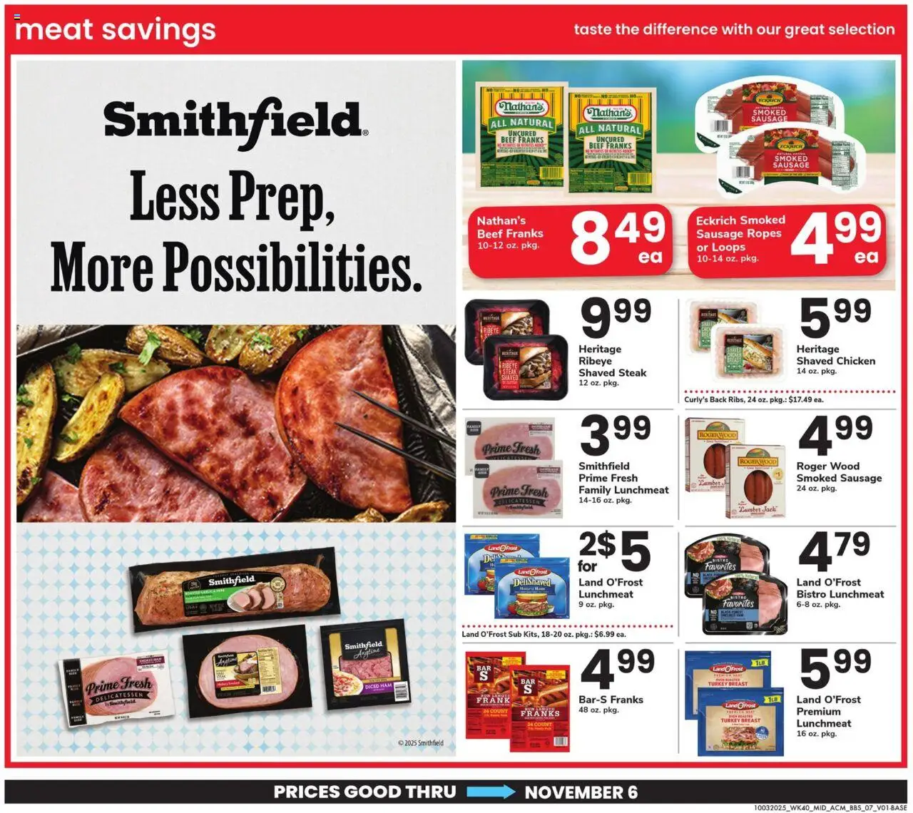 Acme Big Book of Savings - valid from 03.10.2025 | Page: 7 | Products: Ham, Beef, Sausage, Garlic