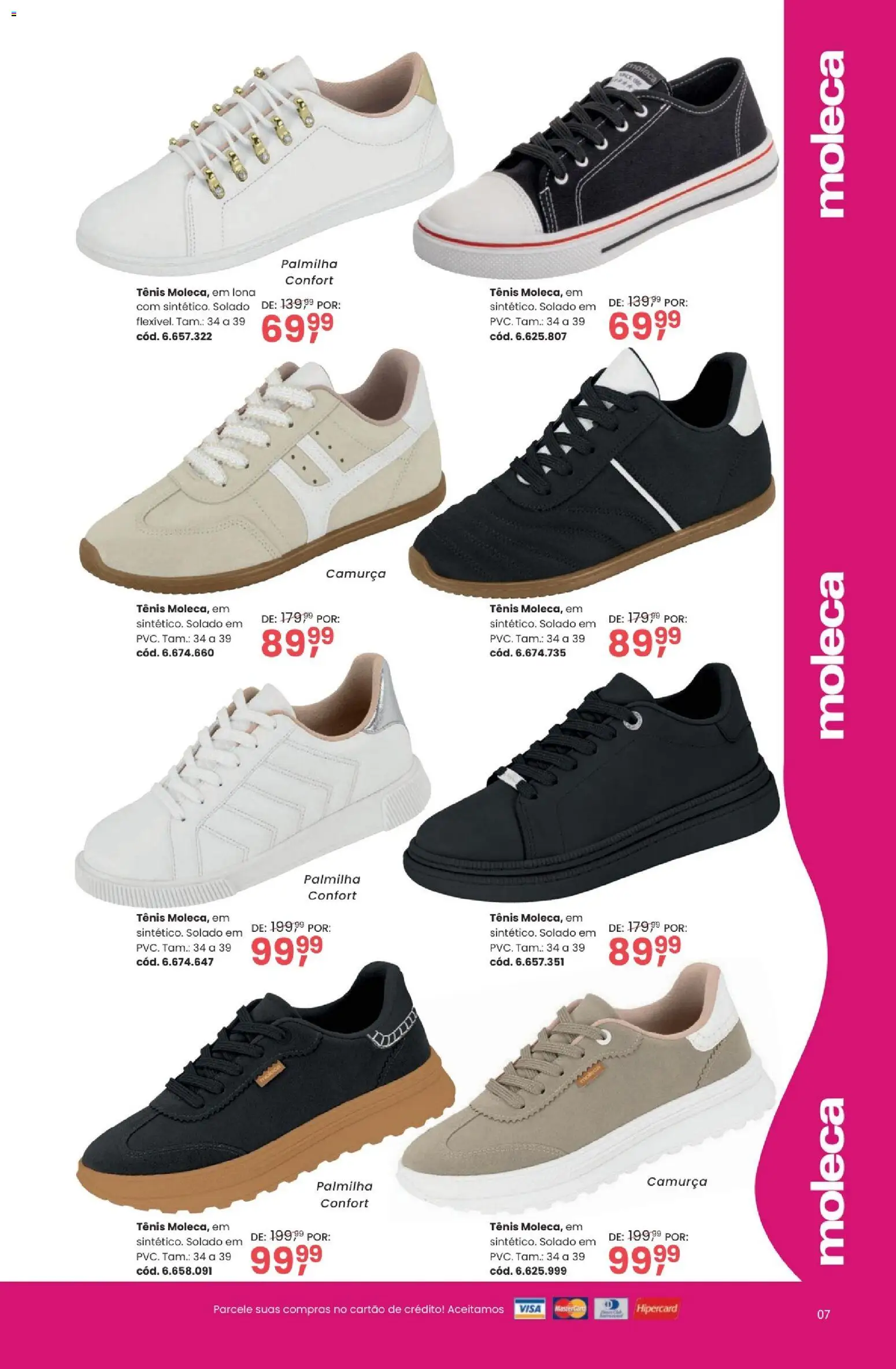 Quatro Estações Folheto - válido de 03.03.2026 | Página: 7 | Produtos: Tênis, Palmilha