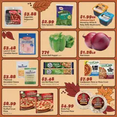Preview of Fareway weekly ads valid from 29.09.2025 | Page: 5 | Products: Mushrooms, Spinach, Pizza, Onion