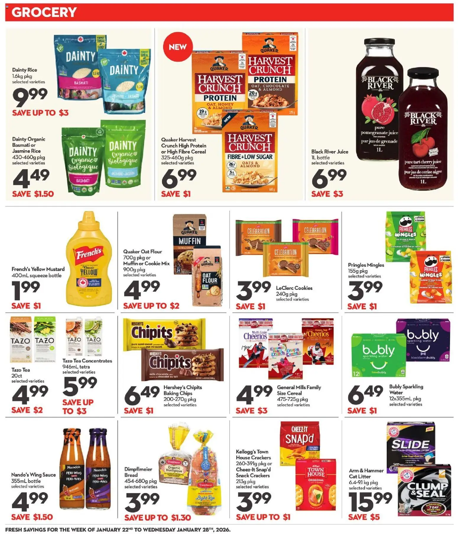 Longo's flyer valid from 22.01.2026 | Page: 12 | Products: Tea, Sour cream, Milk, Juice