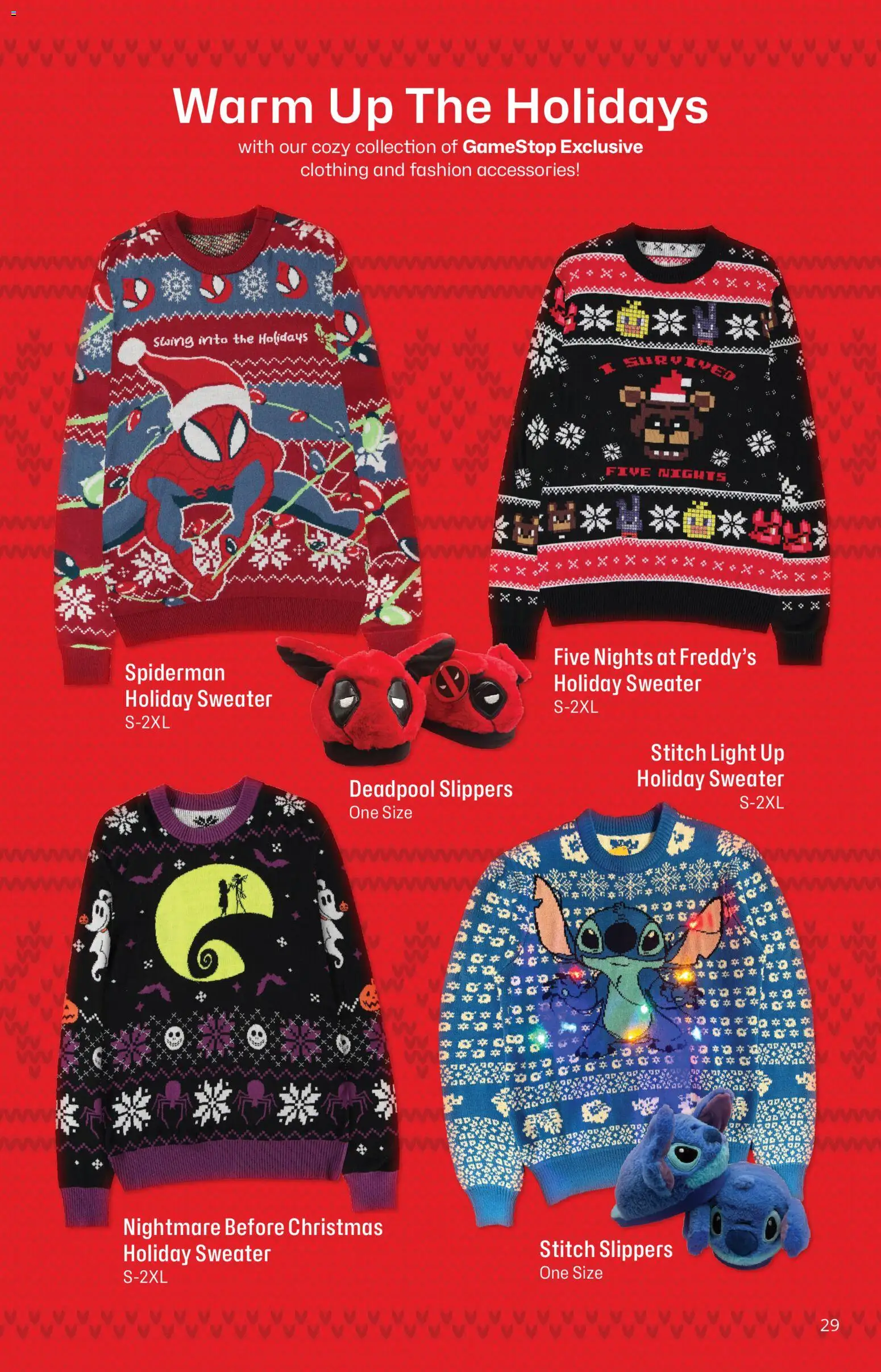 GameStop Holiday Gift Guide - valid from 01.11.2025 | Page: 29 | Products: Sweater, Slippers