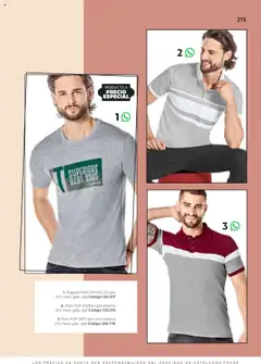 Vista previa de SC Pakar Catálogo Ropa y Accesorios, nuevo folleto de la tienda, válido en México a partir del 24.07.2025 | Página: 215 | Productos: Playera