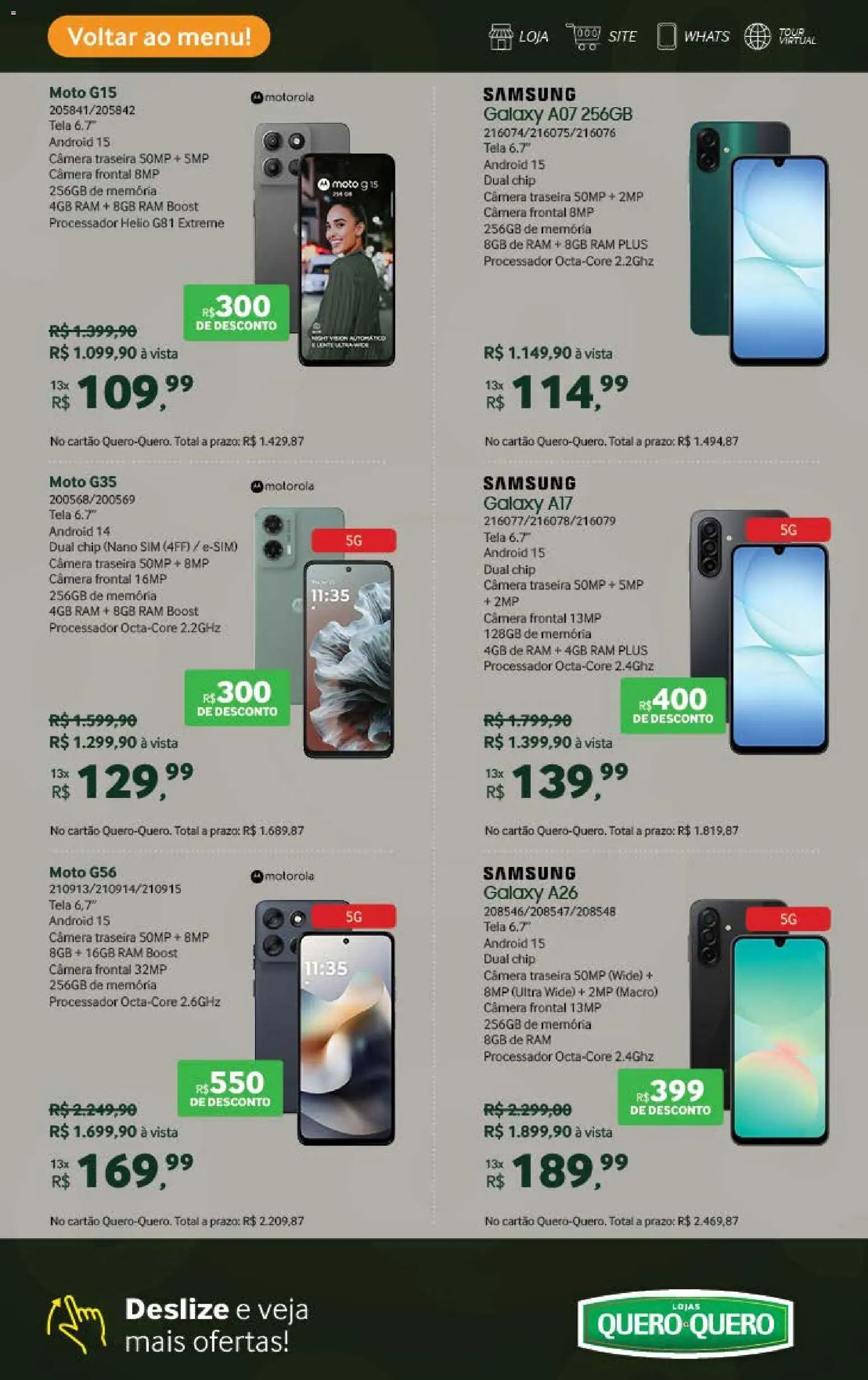 Lojas Quero-Quero Folheto - válido de 04.11.2025 | Página: 34 | Produtos: Processador, Tela, Câmera