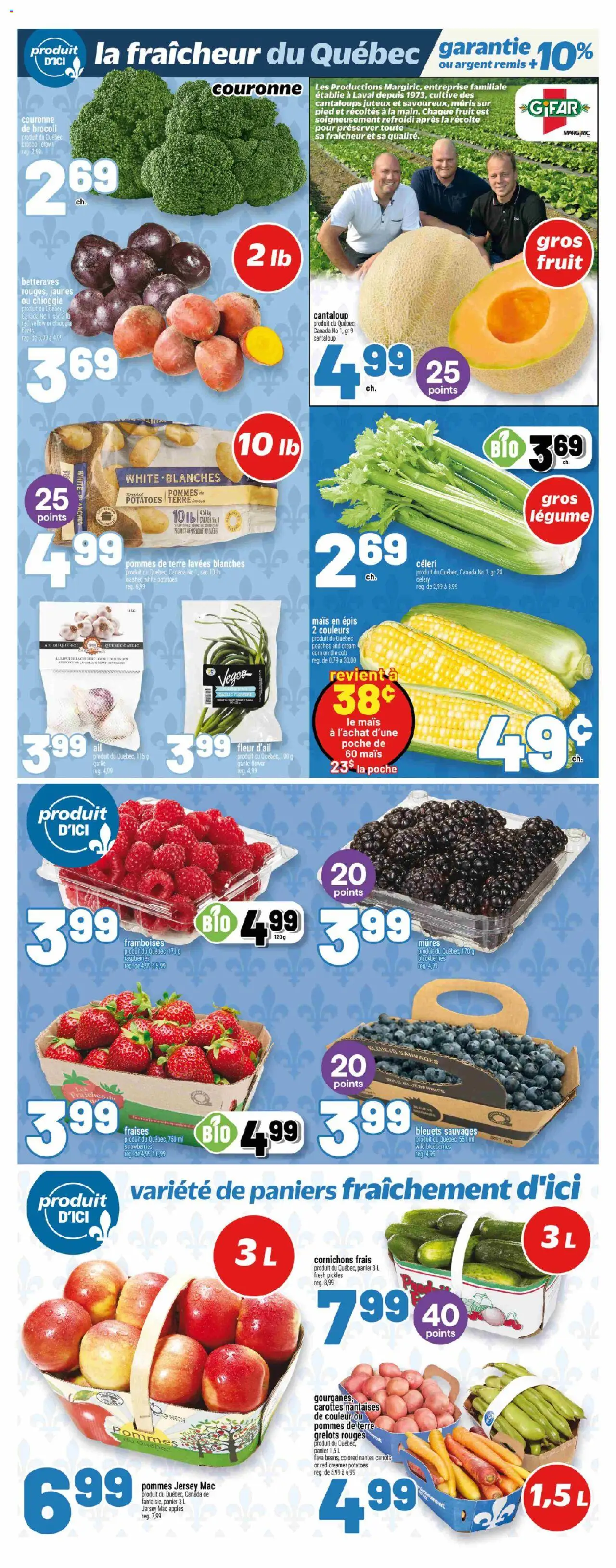Metro flyer valid from 14.08.2025 | Page: 8 | Products: Strawberries, Cream, Potatoes, Apples