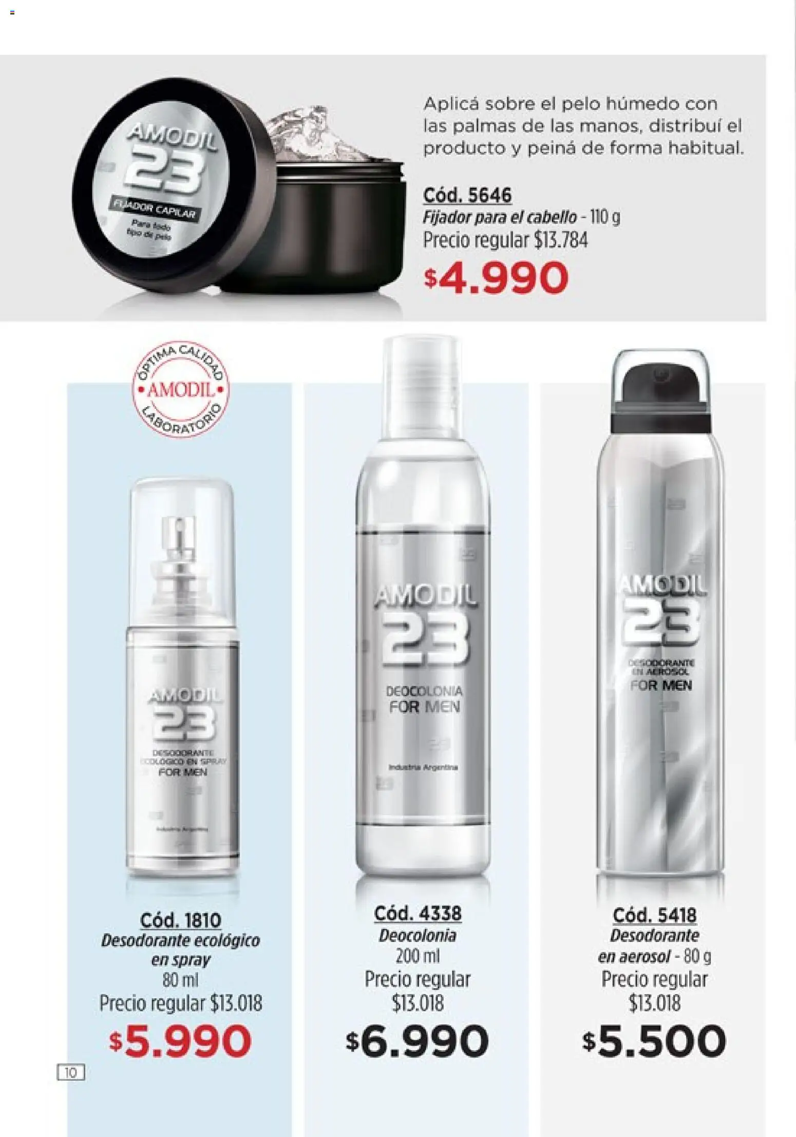 Catálogo Amodil Campaña 2 │ válido desde el 01.02.2026 | Página: 10 | Productos: Sobre, Fijador, Desodorante