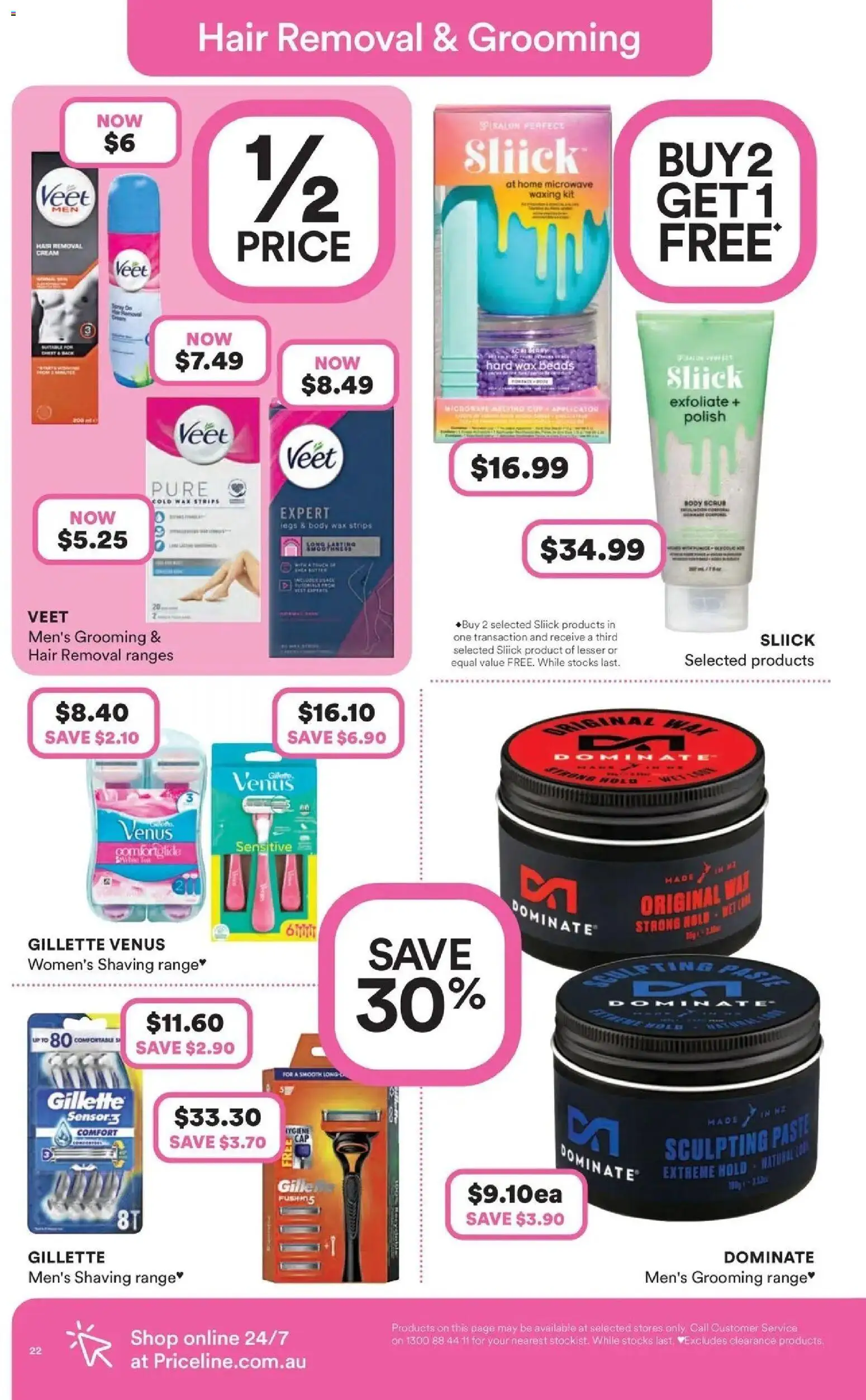 Priceline Pharmacy catalogue - valid from 26.03.2026 | Page: 22 | Products: Polish, Body scrub, Hair removal, Sculpting