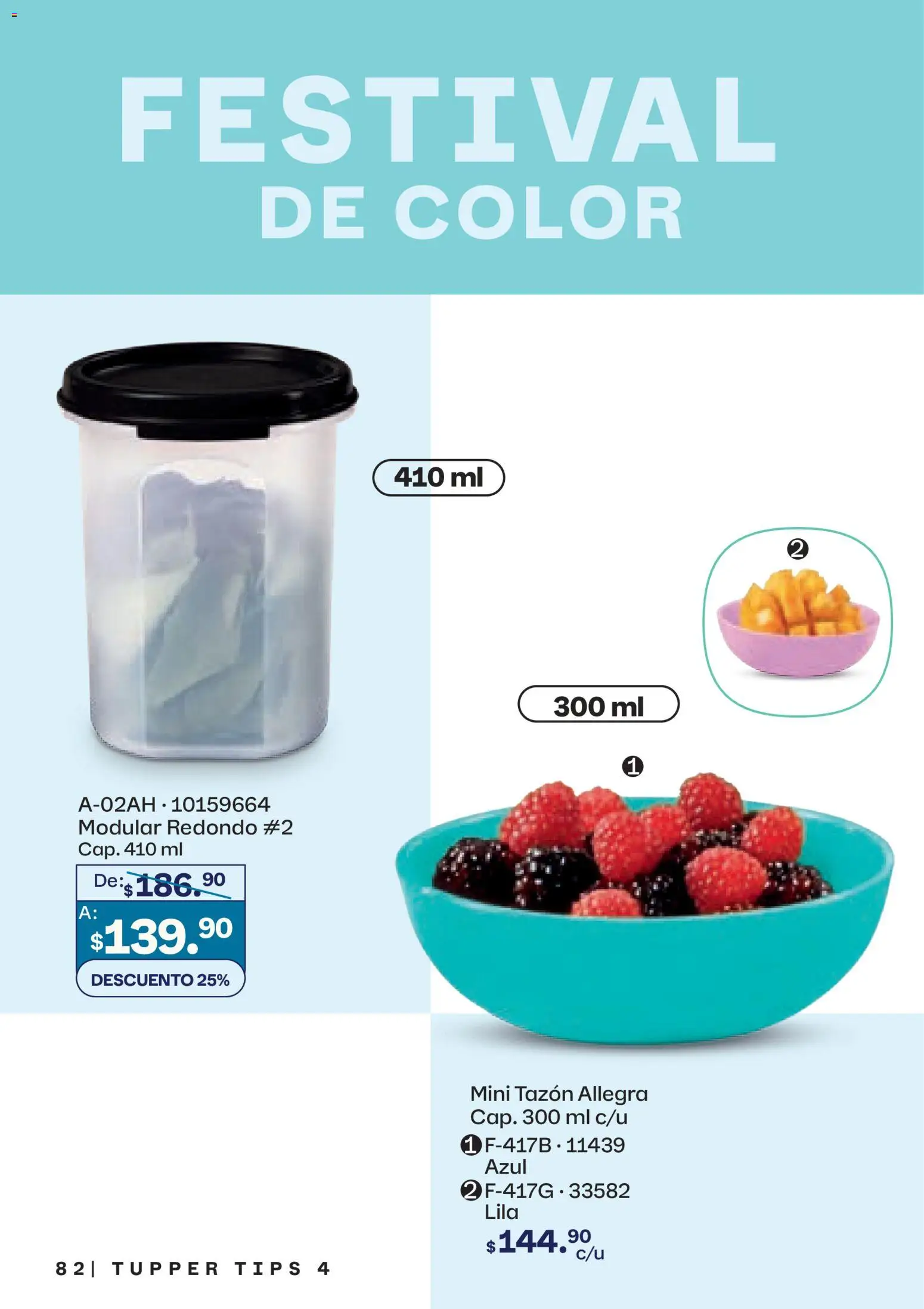 Nuevas ofertas de Tupperware válidas en toda la República Mexicana desde el 23.03.2026. ¡Encuentra las mejores ofertas en Tupperware catálogo! | Página: 82 | Productos: Tupper, Modular