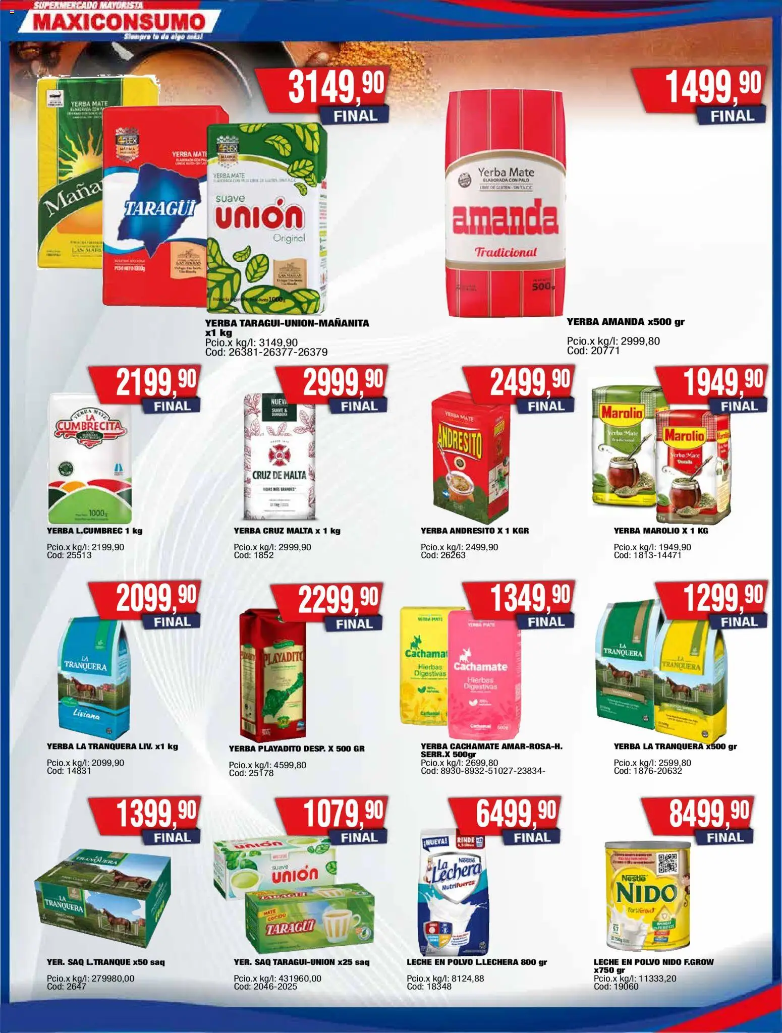 Musimundo catálogo │ válido desde el 27.10.2025 | Página: 8 | Productos: Yerba, Leche en polvo, Polvo, Leche