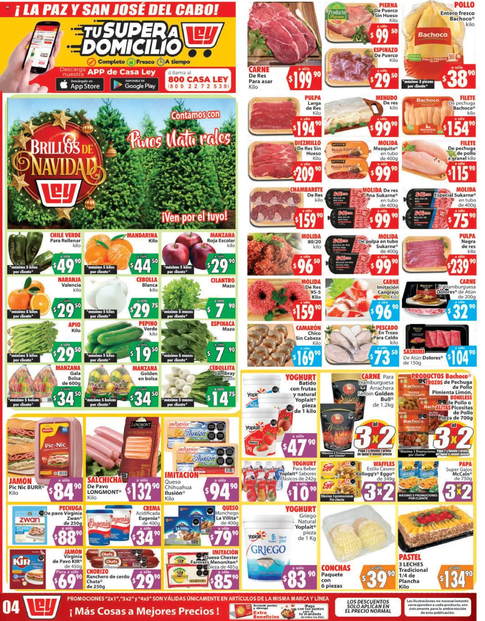 Nuevas ofertas de Casa Ley válidas en toda la República Mexicana desde el 20.12.2025. ¡Encuentra las mejores ofertas en Casa Ley folleto Autoservicio! | Página: 4 | Productos: Papa, Atún, Pastel, Plancha