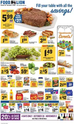 Preview of Food Lion weekly ads valid from 29.10.2025