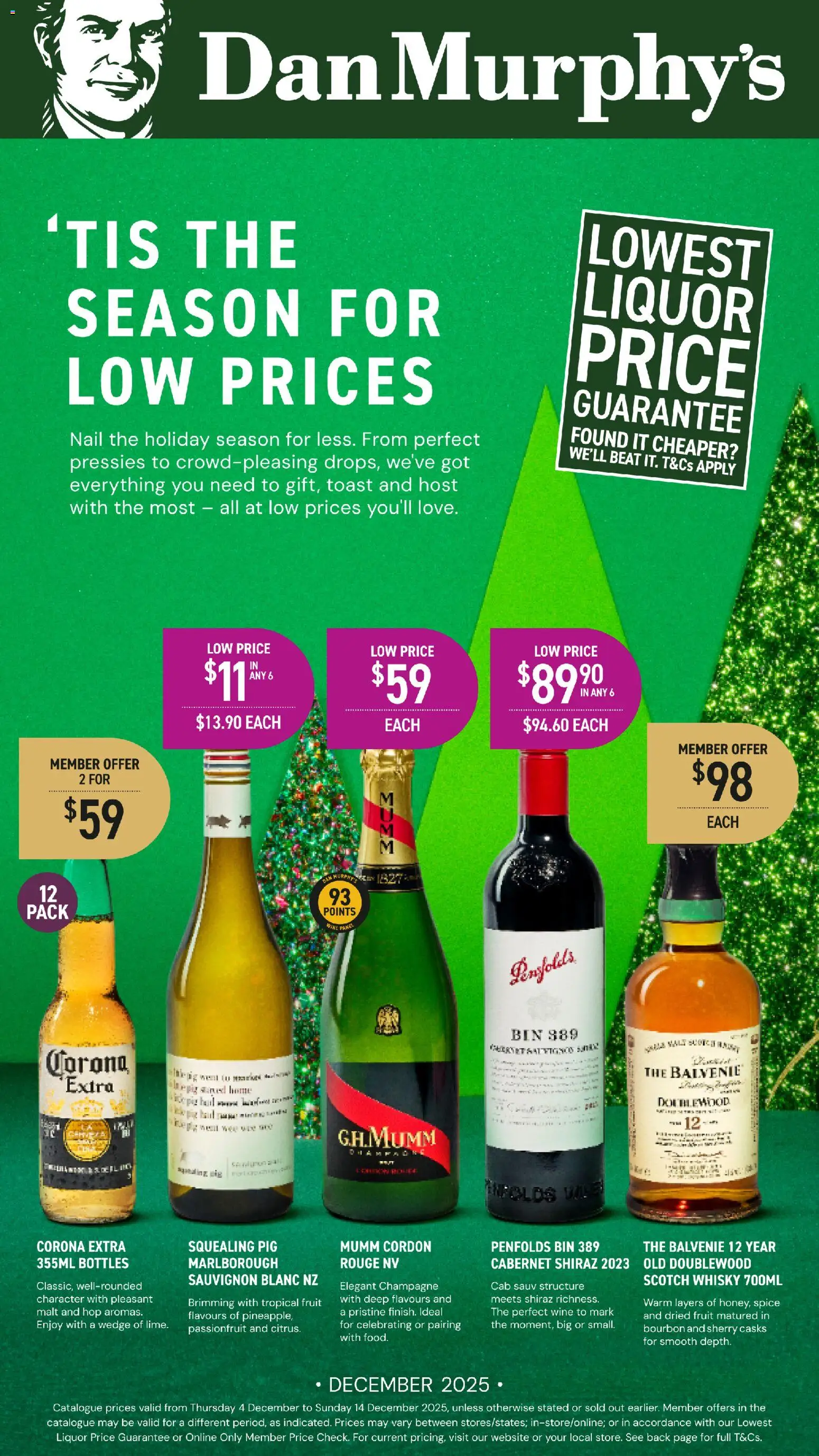 Dan Murphy's catalogue - valid from 04.12.2025 | Page: 1 | Products: Wine, Bourbon, Passionfruit, Scotch
