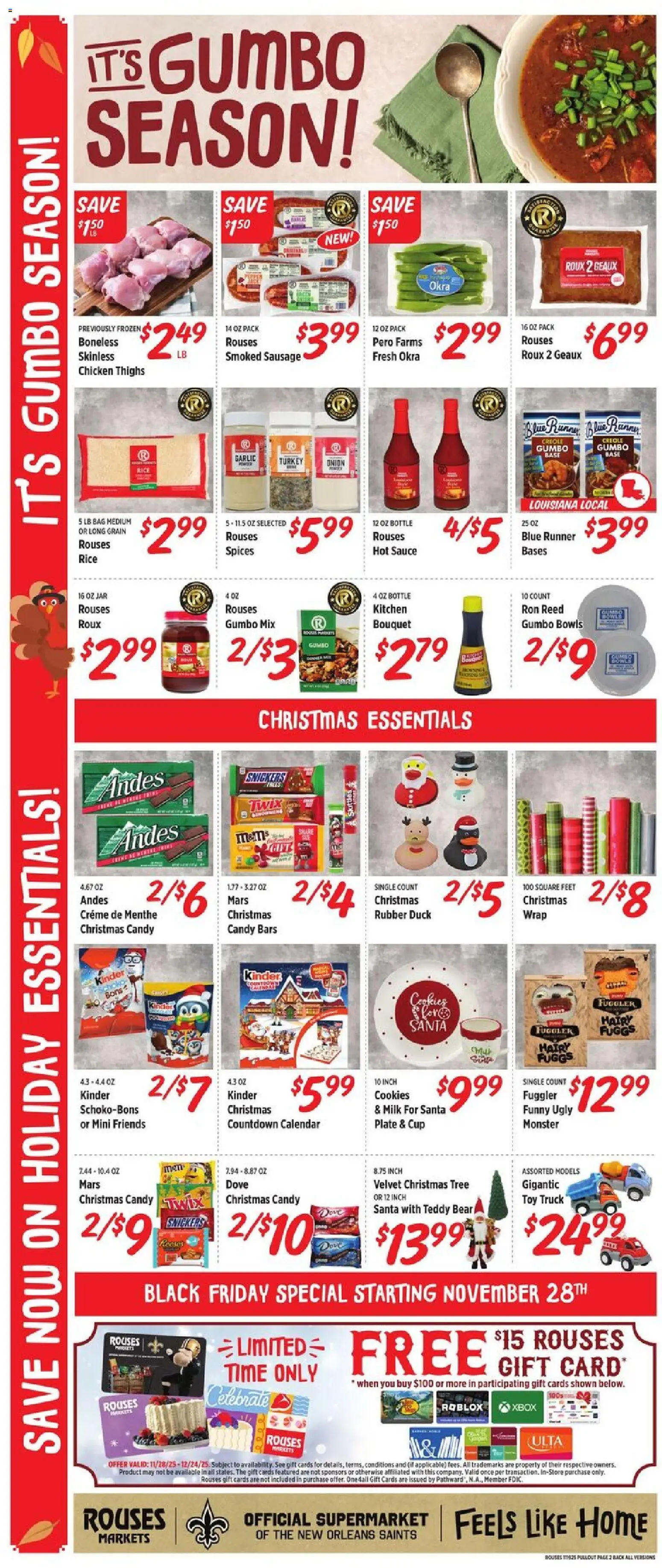 Rouses Weekly Ad - MS - valid from 19.11.2025 | Page: 4 | Products: Rice, Cookies, Sausage, Garlic