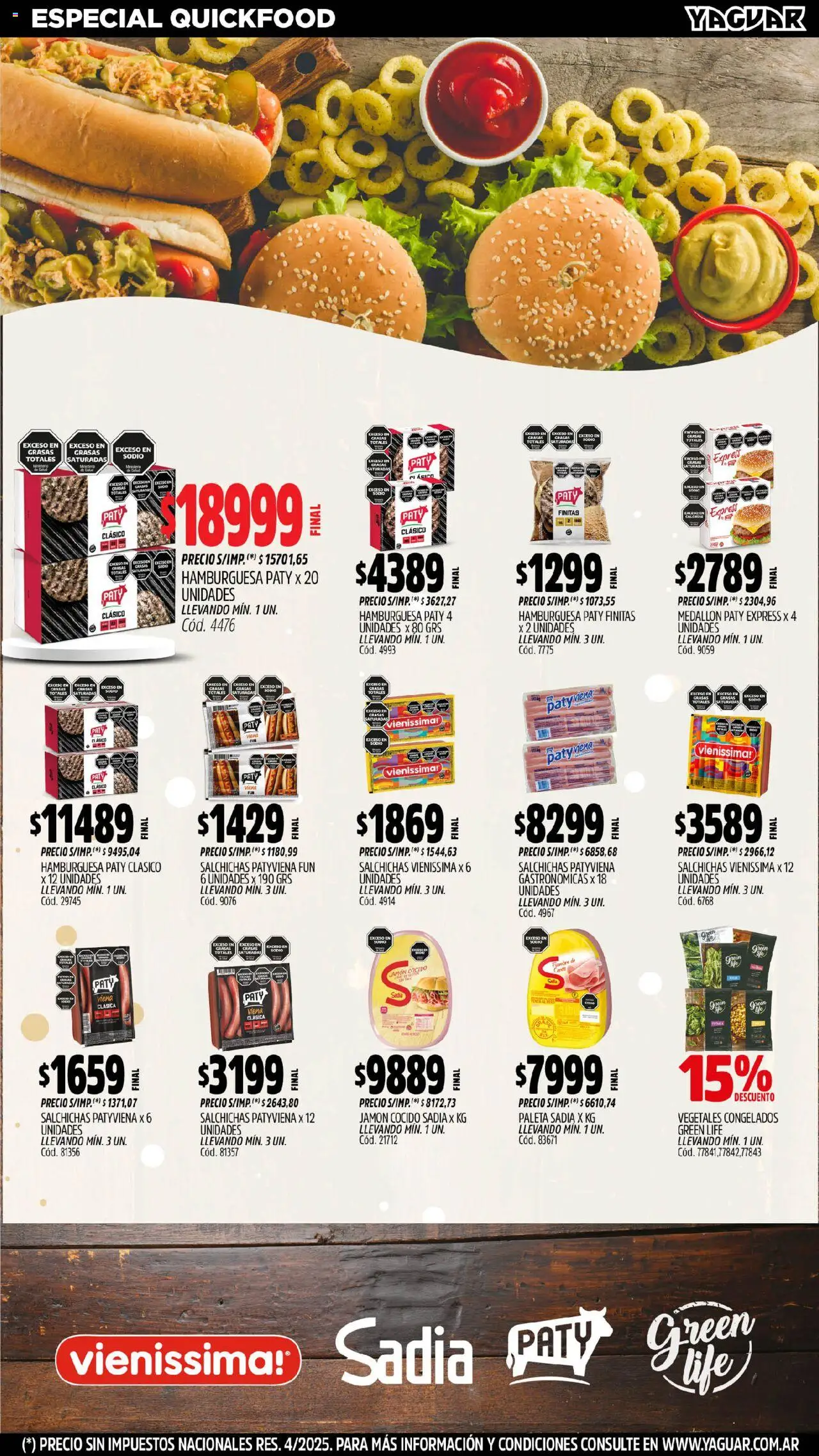 Yaguar - Parque Chacabuco │ válido desde el 28.07.2025 | Página: 8 | Productos: Jamón cocido, Paleta, Jamón