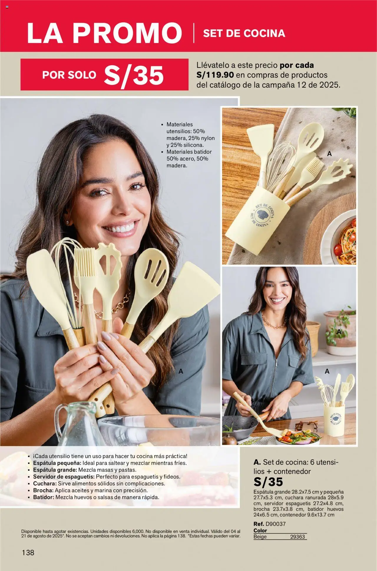 Catálogo Leonisa válido desde 04.08.2025 | Página: 138 | Productos: Brocha, Huevos, Cocina