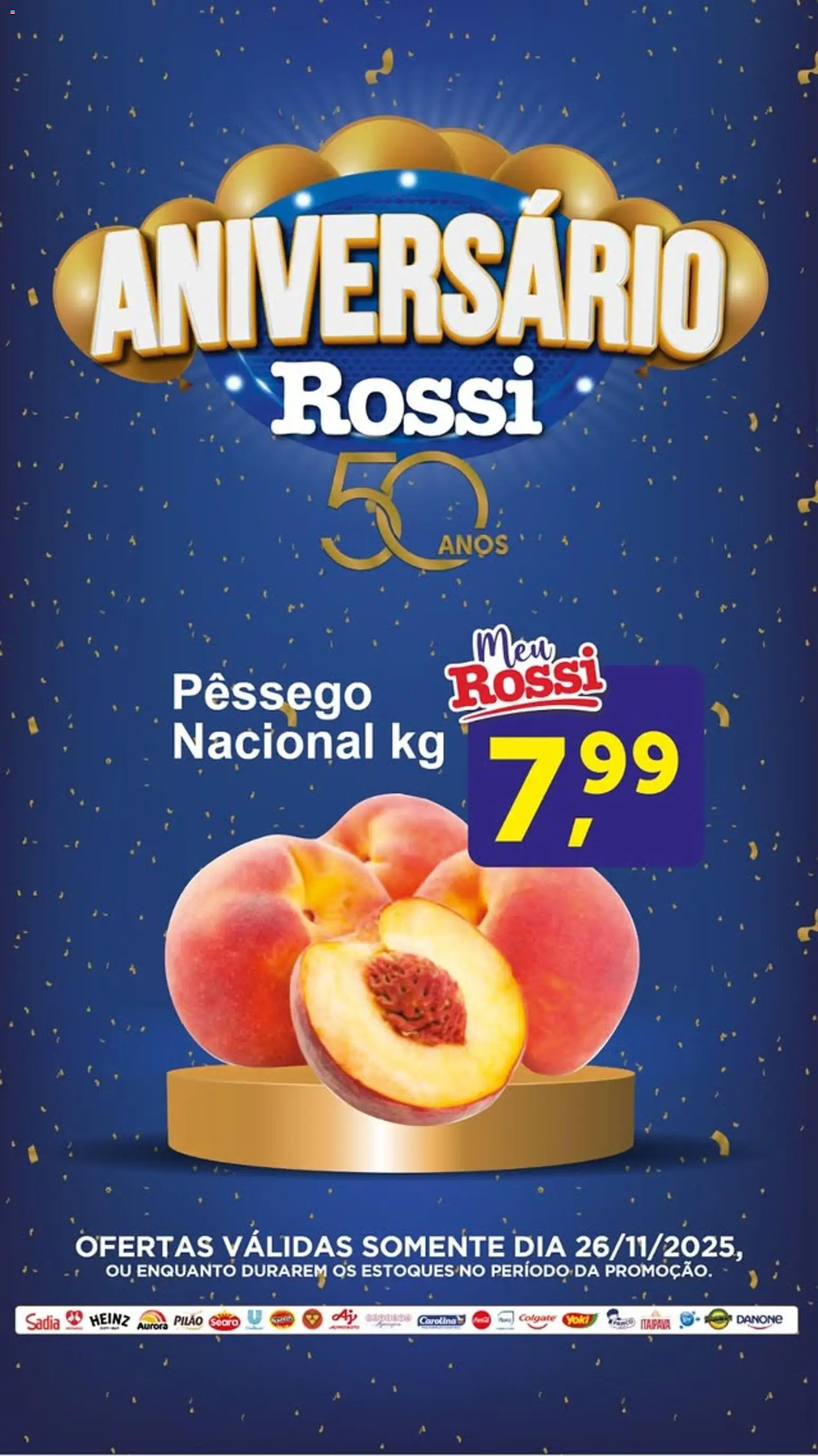 Rossi Supermercados Folheto - válido de 26.11.2025 | Página: 7 | Produtos: Pêssego