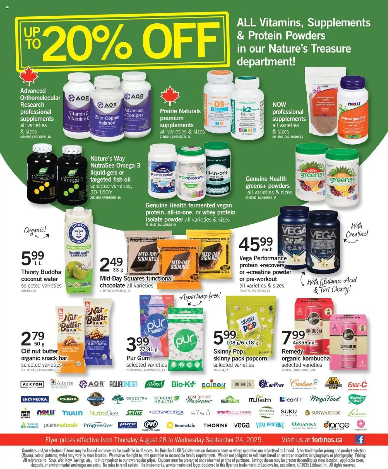 Fortinos flyer valid from 11.09.2025 | Page: 30 | Products: Powder, Butter, Oil, Chocolate