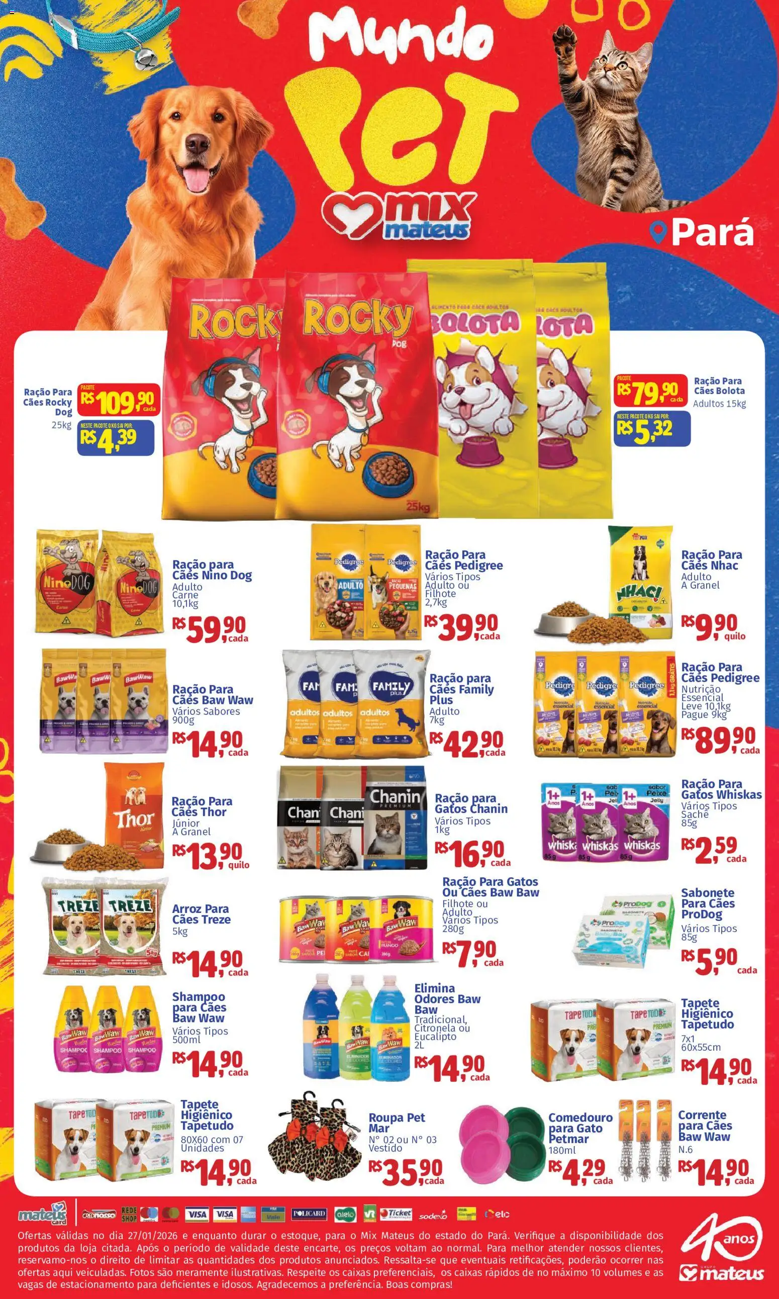 Mateus Folheto - válido de 27.01.2026 | Página: 1 | Produtos: Arroz, Carne, Comedouro, Sabonete