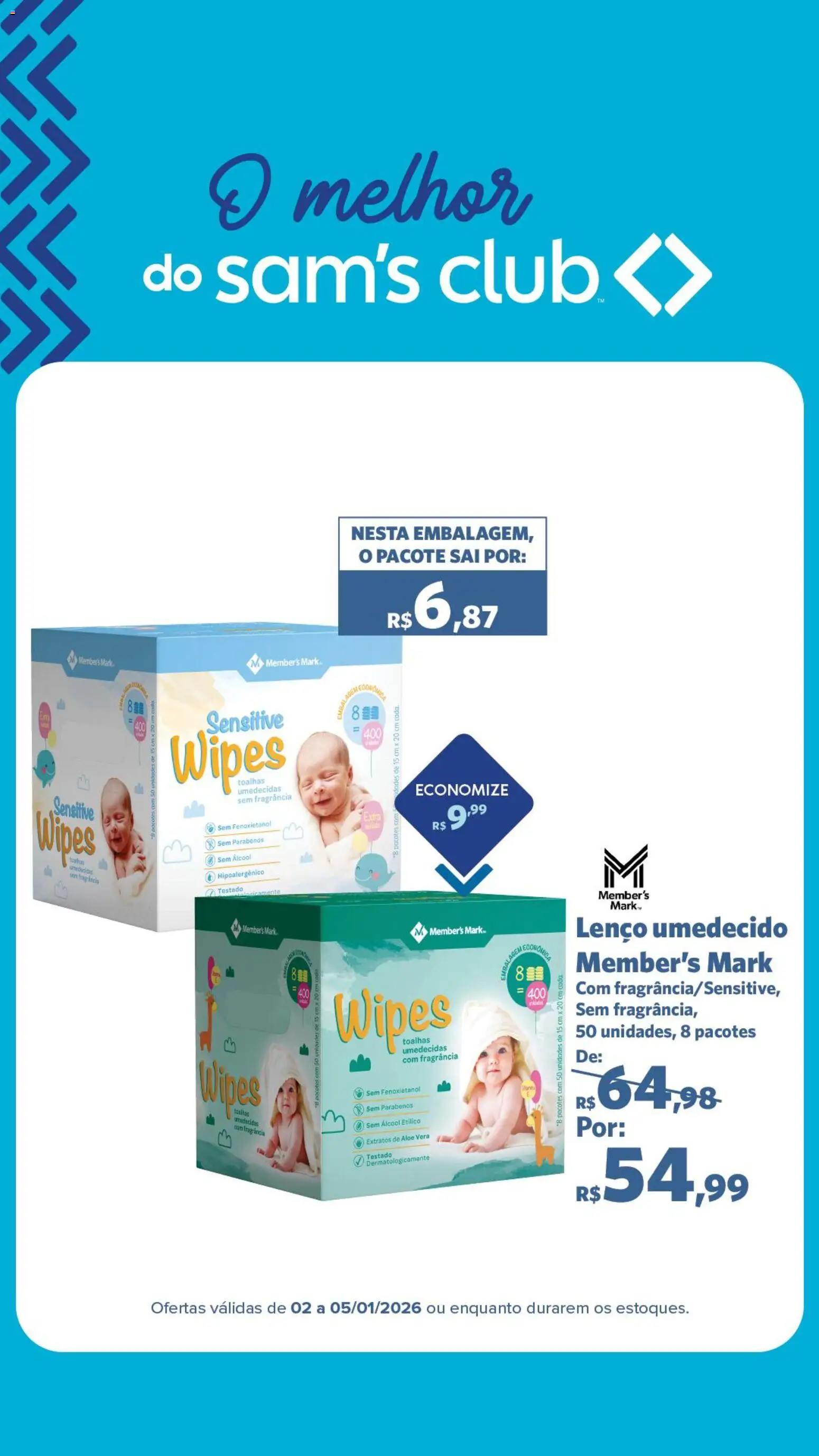 Sam's Club Folheto - válido de 02.01.2026 | Página: 6 | Produtos: Fragrância, Lenço, Lenço umedecido