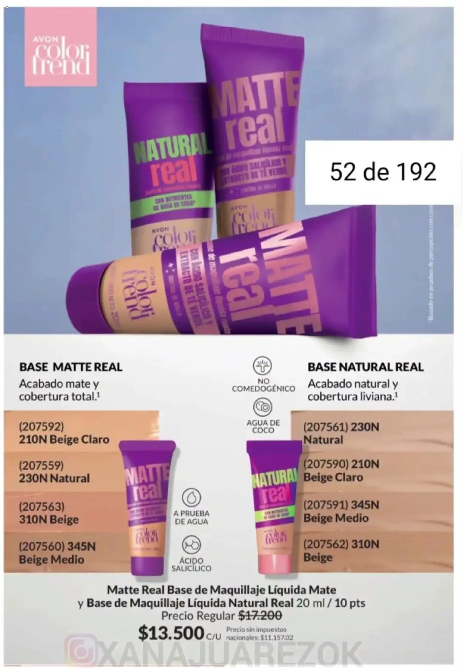 Avon - Campaña 3/2026 │ válido desde el 01.03.2026 | Página: 52 | Productos: Mate, Maquillaje, Agua, Té