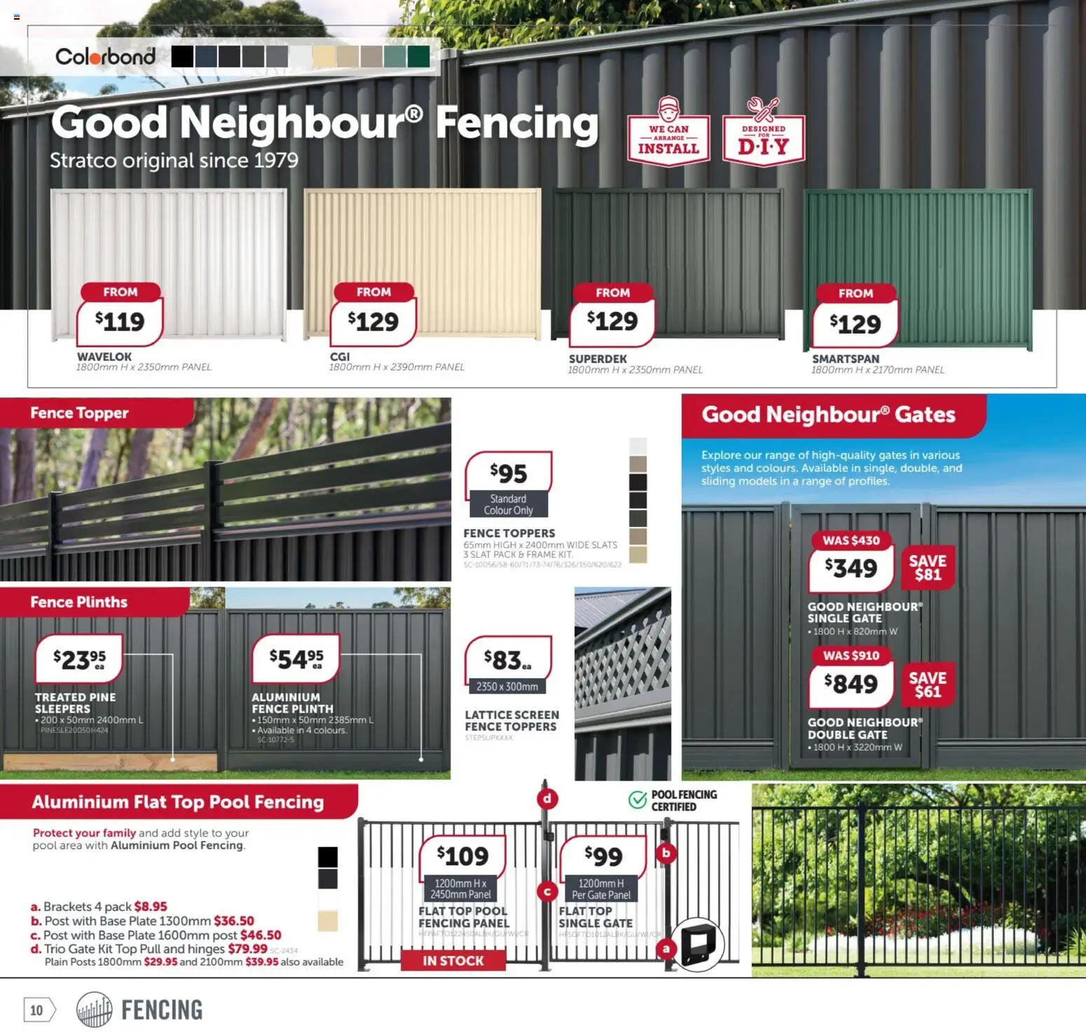 Stratco catalogue - valid from 23.01.2026 | Page: 10 | Products: Fence, Gate, Screen