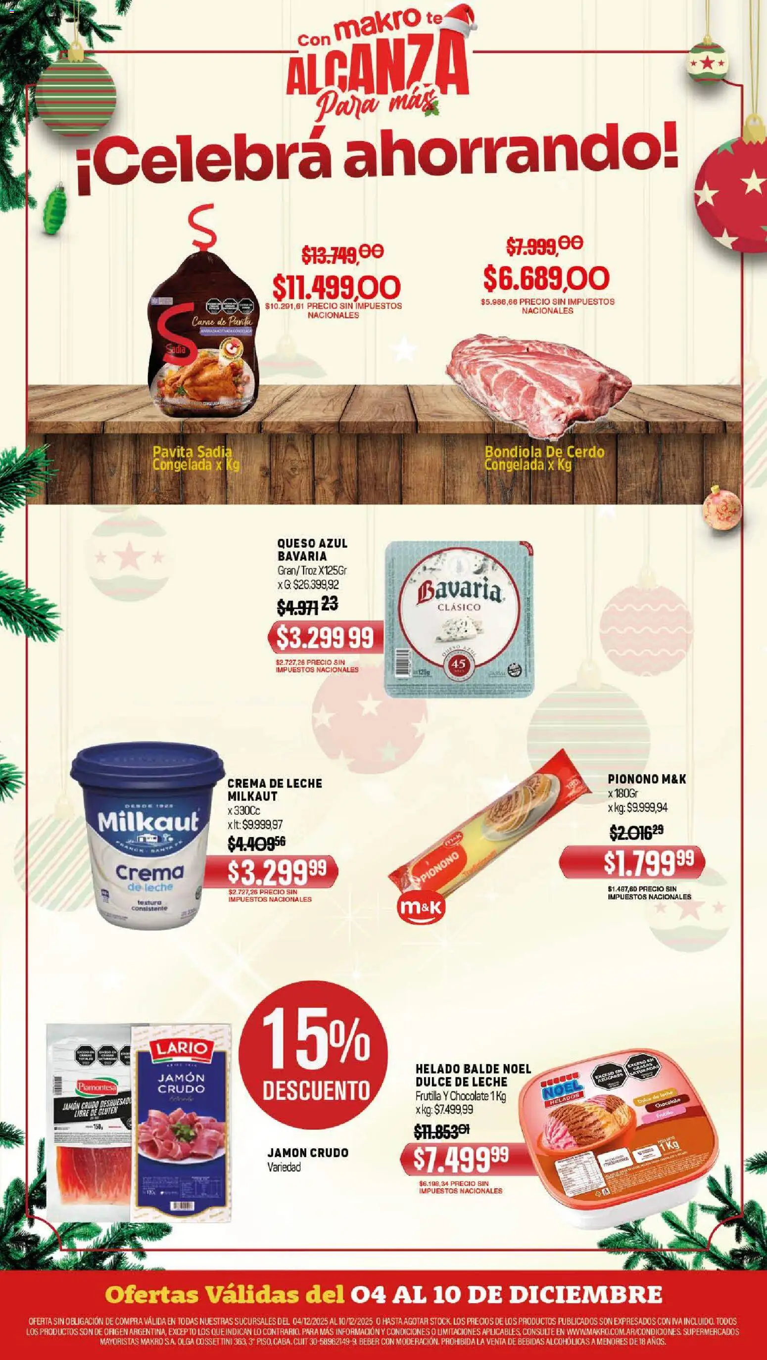 Makro ofertas │ válido desde el 04.12.2025 | Página: 1 | Productos: Jamón crudo, Jamón, Cerdo, Crema