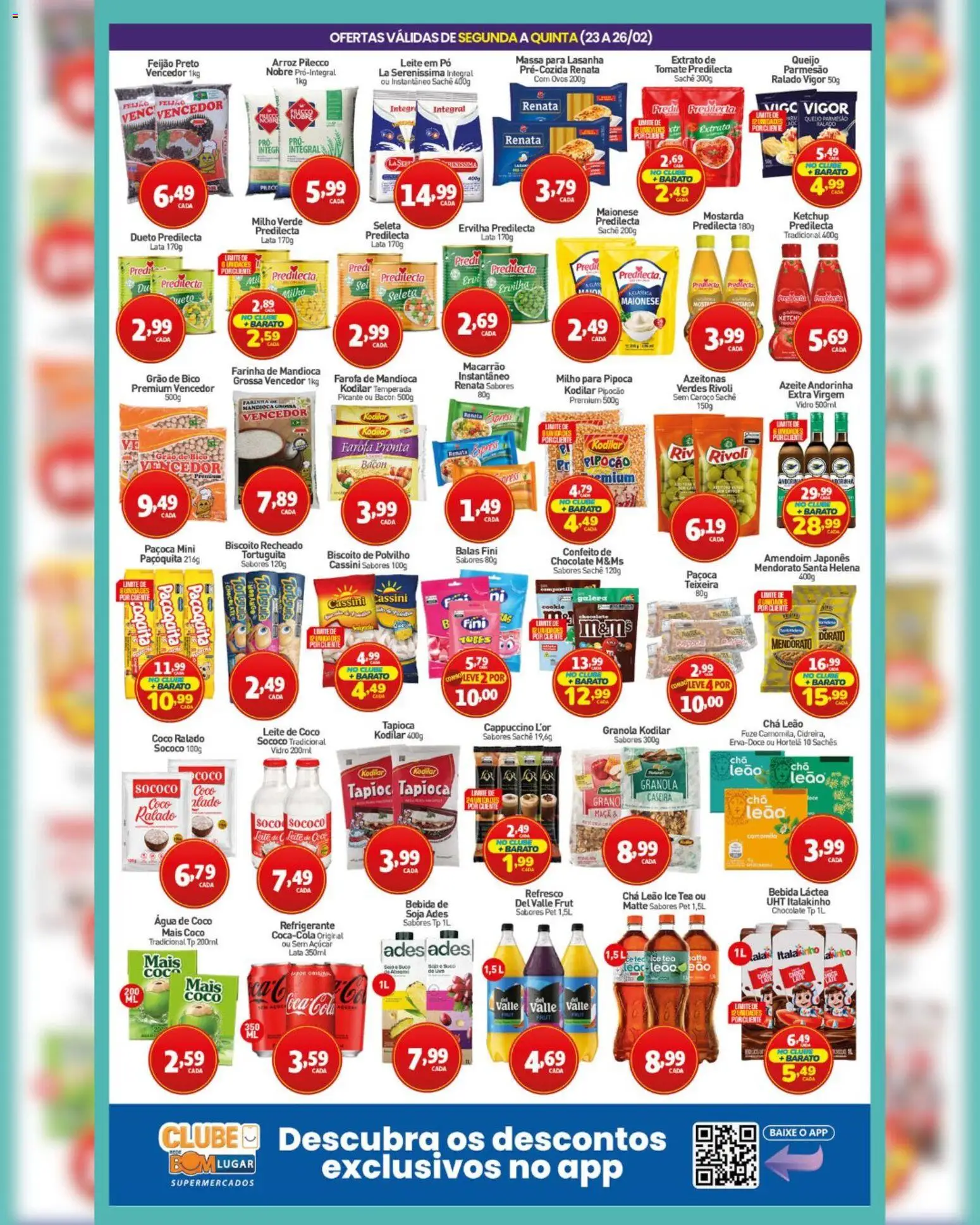 Rede Bom Lugar Folheto - válido de 23.02.2026 | Página: 2 | Produtos: Azeitonas, Hortelã, Granola, Biscoito recheado