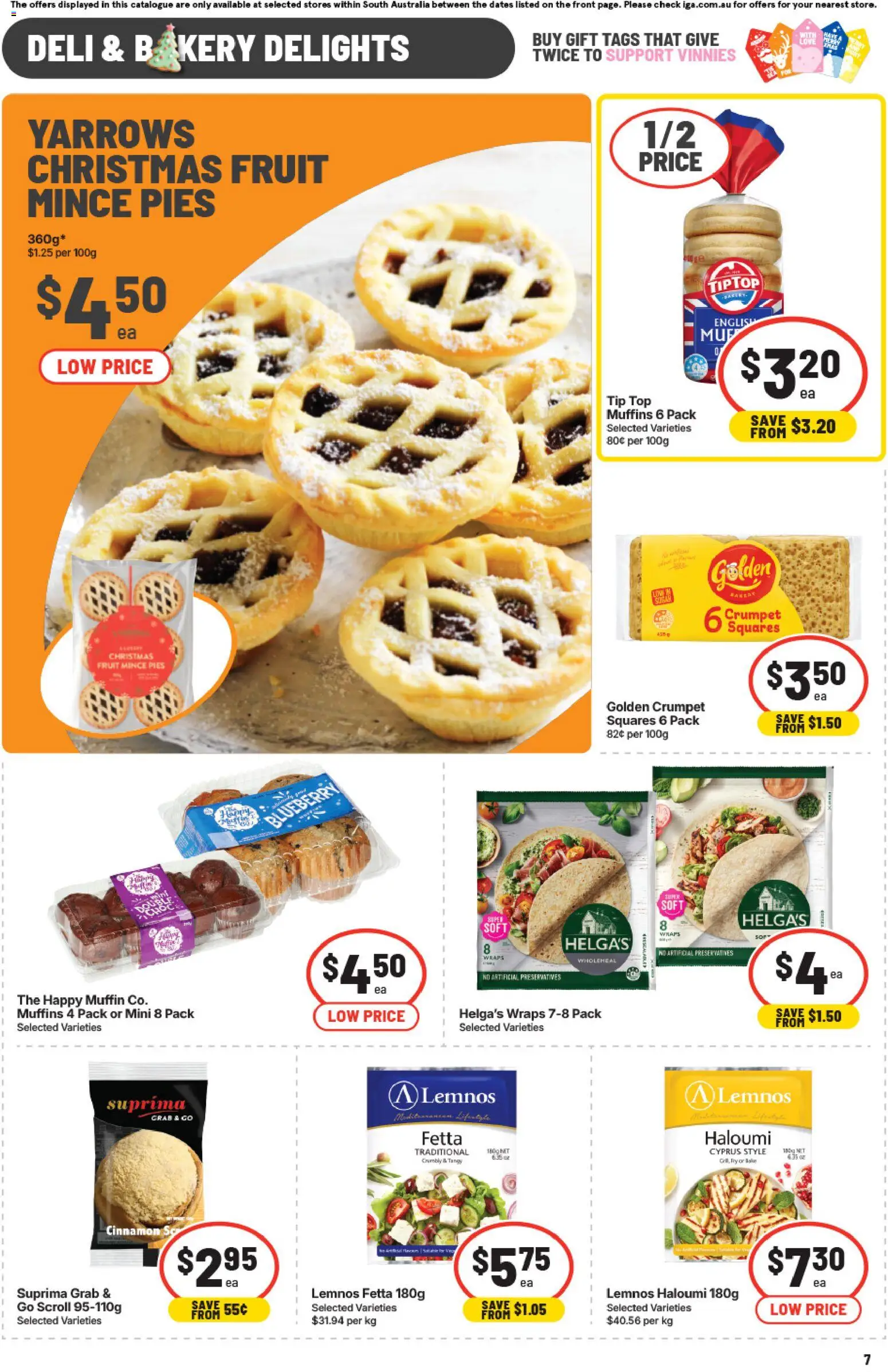 IGA catalogue - valid from 12.11.2025 | Page: 7 | Products: Muffins, Pies, Bakery