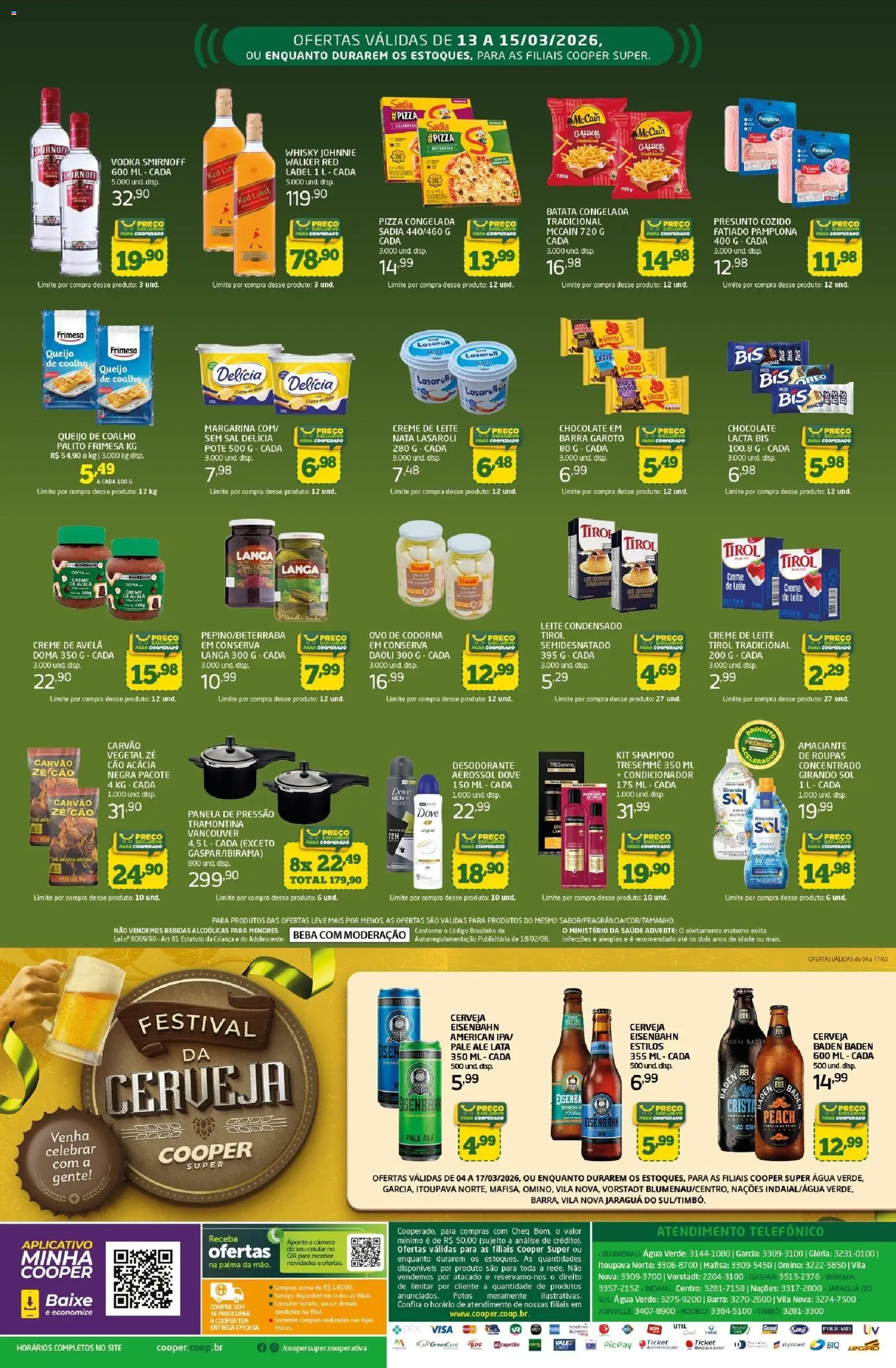 Cooper Folheto - válido de 13.03.2026 | Página: 2 | Produtos: Desodorante, Leite, Chocolate, Pizza