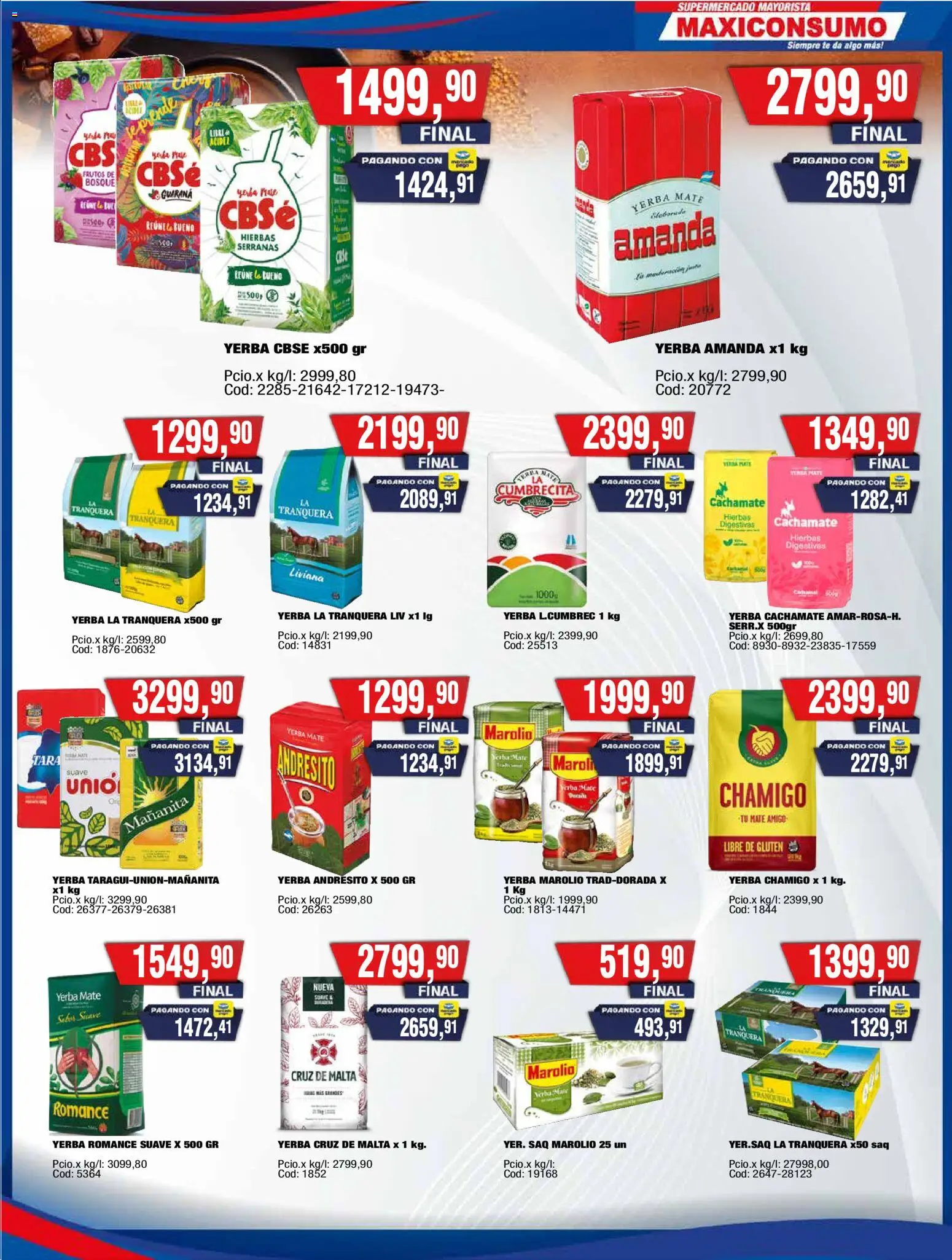 Maxiconsumo ofertas │ válido desde el 13.04.2026 | Página: 9 | Productos: Mate, Yerba, Té