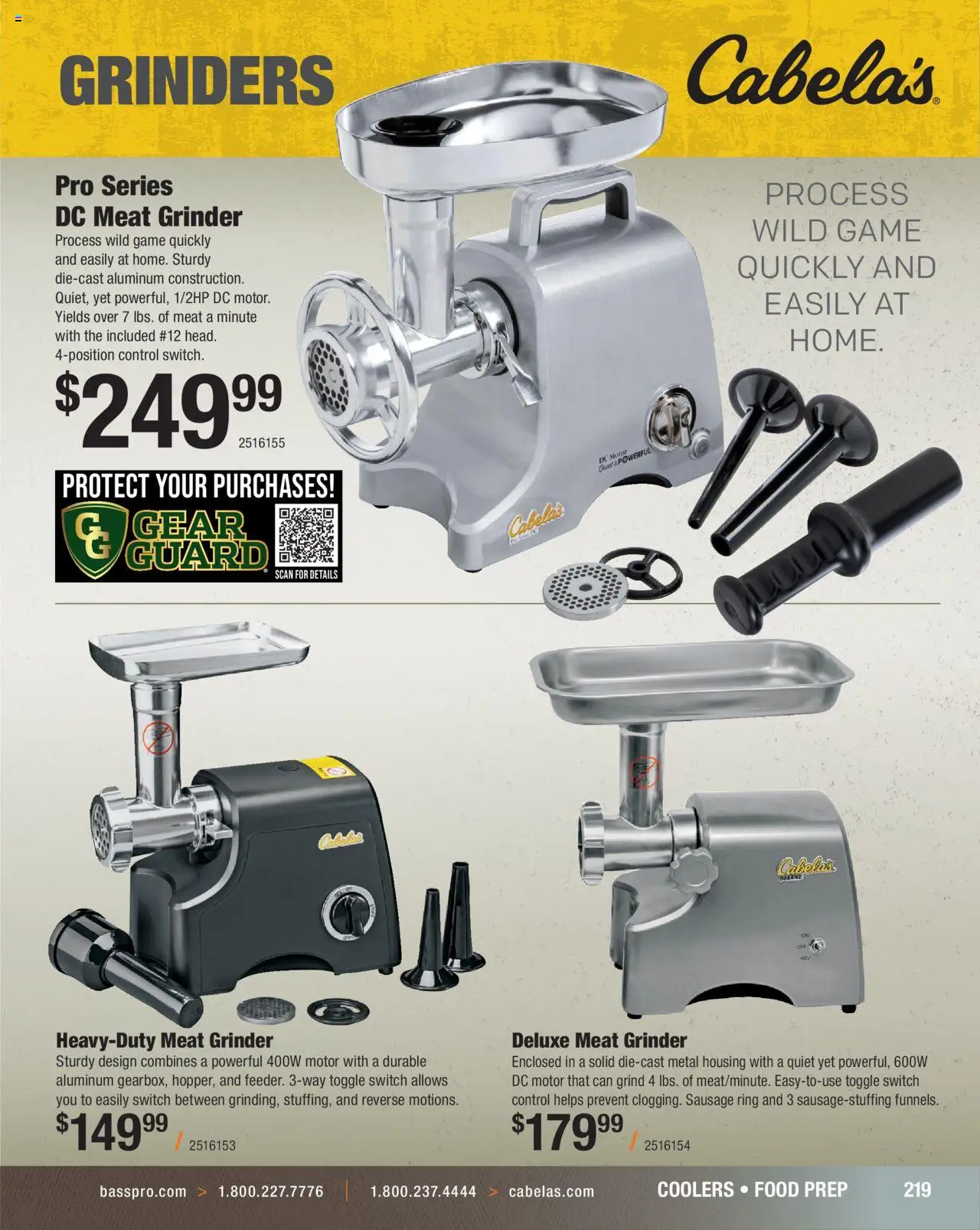Cabela's Hunting Master 25 - valid from 11.08.2025 | Page: 219 | Products: Switch, Sausage, Game, Grinder