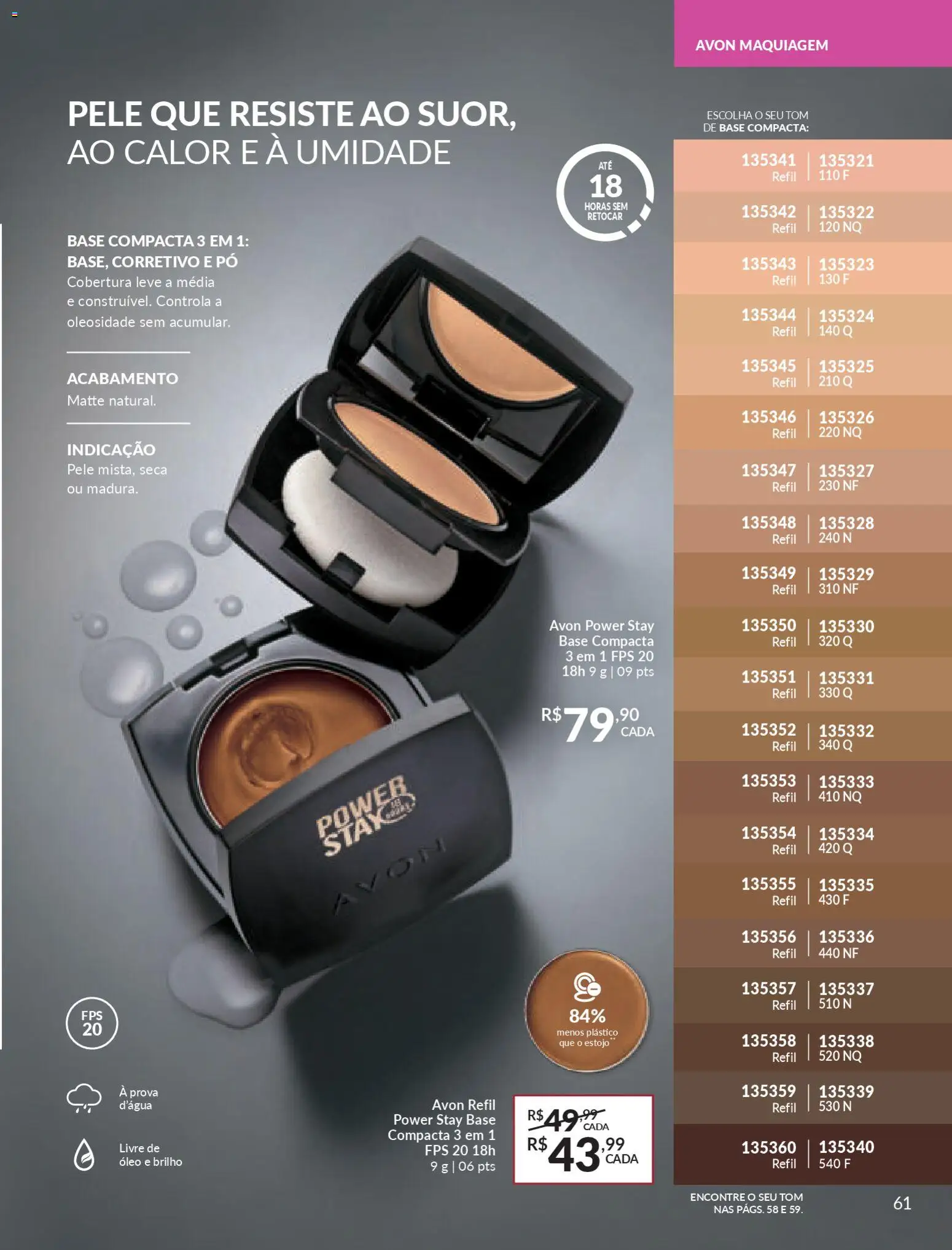 Avon Folheto - válido de 21.11.2025 | Página: 61 | Produtos: Maquiagem, Corretivo, Óleo, Base