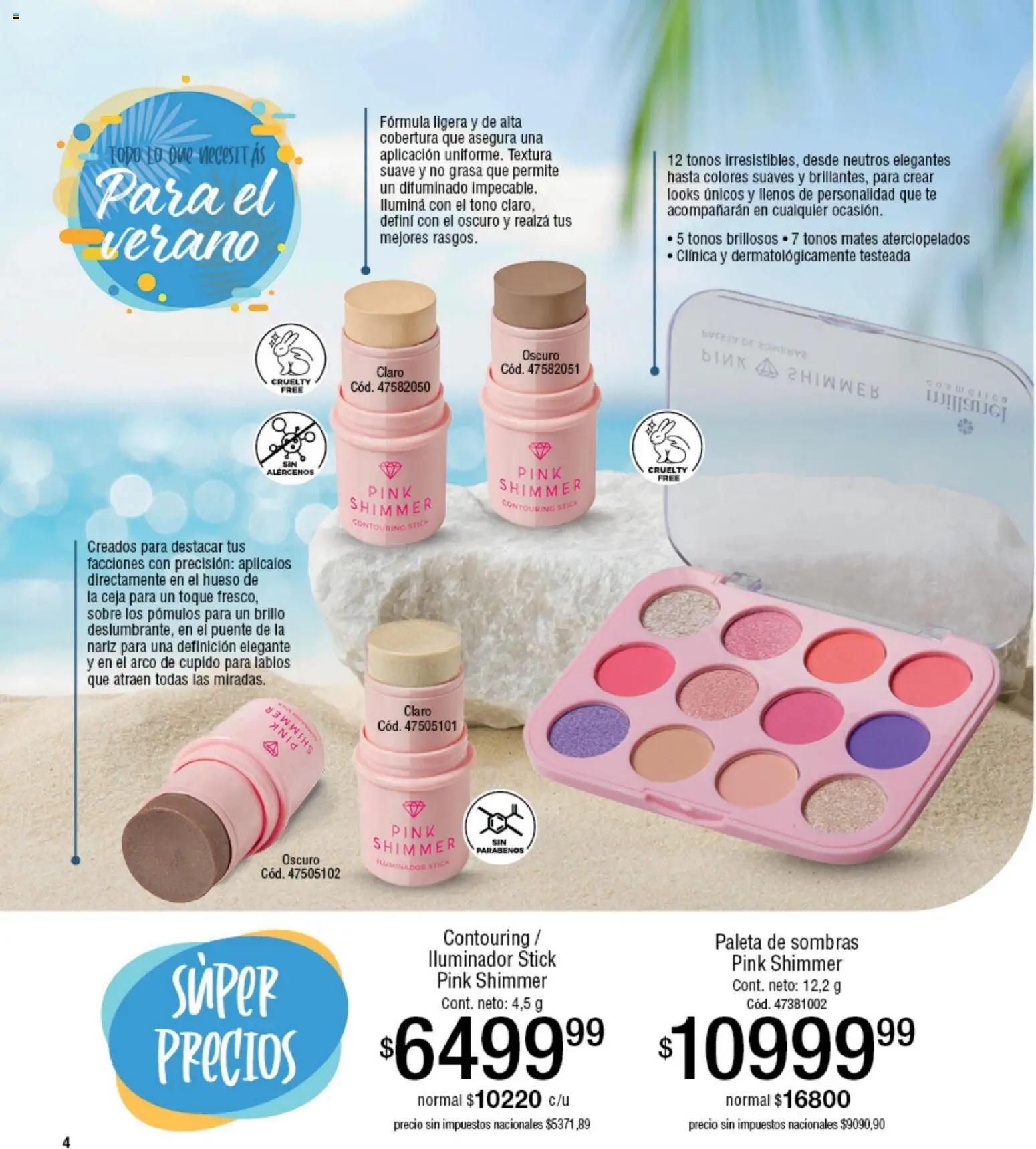 Millanel - Catálogo │ válido desde el 05.01.2026 | Página: 4 | Productos: Sobre, Iluminador, Brillo, Paleta