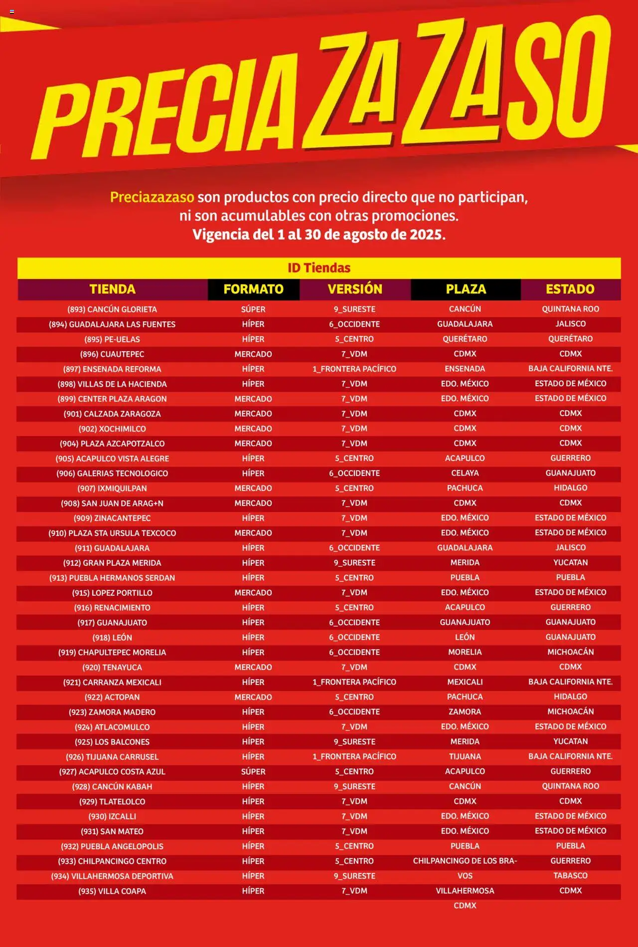 Nuevas ofertas de Soriana válidas en toda la República Mexicana desde el 01.08.2025. ¡Encuentra las mejores ofertas en Soriana - Catálogo Preciazazaso Mercado Nacional! | Página: 265